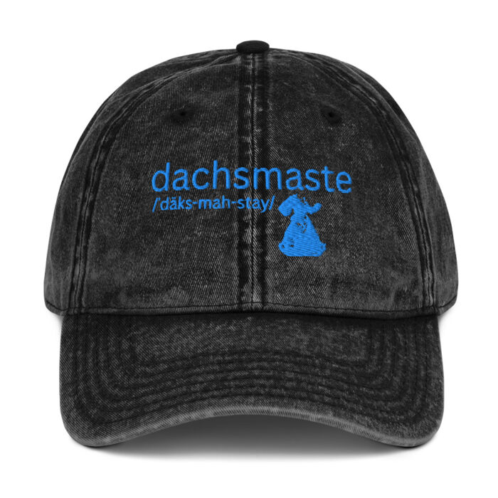 Dachsmaste Dachsund and Yoga Inspired Hat - Vintage Cotton Twill Cap