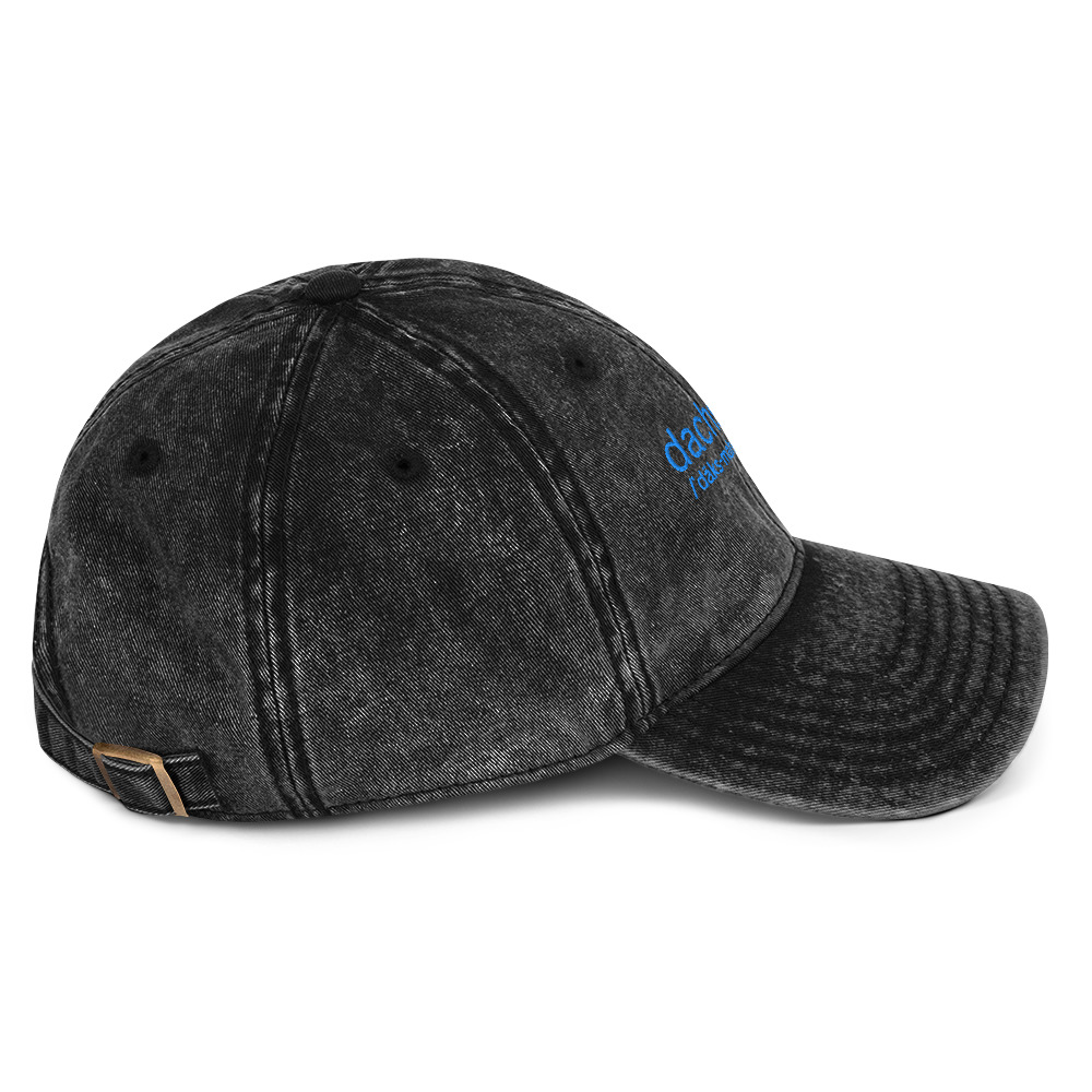 Dachsmaste Dachsund and Yoga Inspired Hat - Vintage Cotton Twill Cap - Image 3