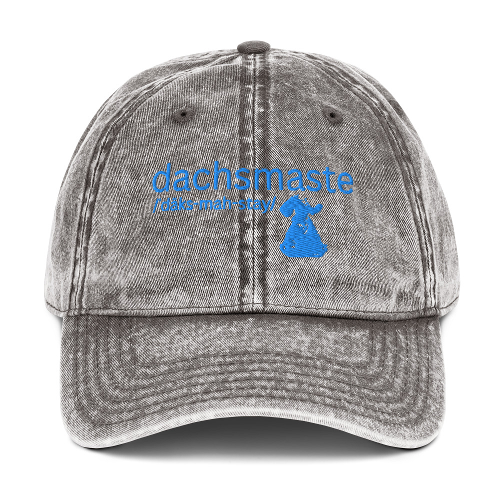 Dachsmaste Dachsund and Yoga Inspired Hat - Vintage Cotton Twill Cap - Image 16