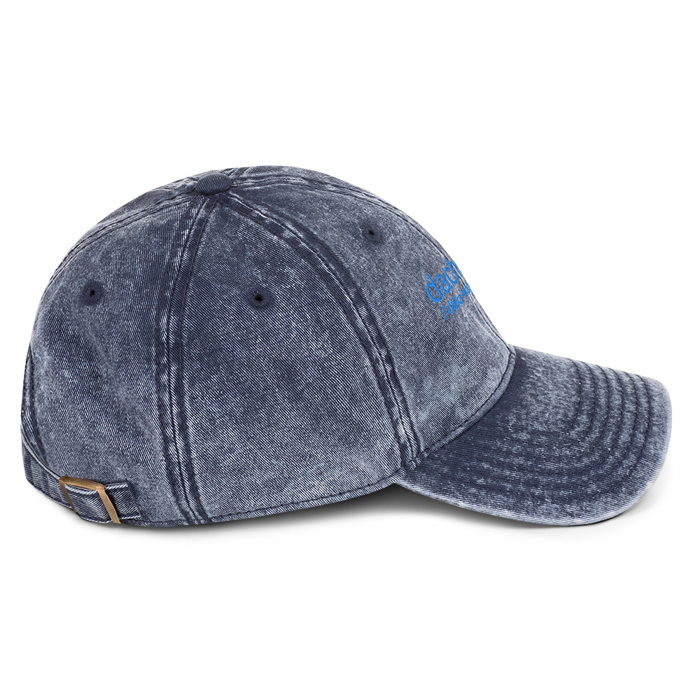 Dachsmaste Dachsund and Yoga Inspired Hat - Vintage Cotton Twill Cap - Image 6