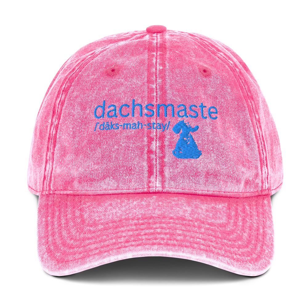 Dachsmaste Dachsund and Yoga Inspired Hat - Vintage Cotton Twill Cap - Image 13