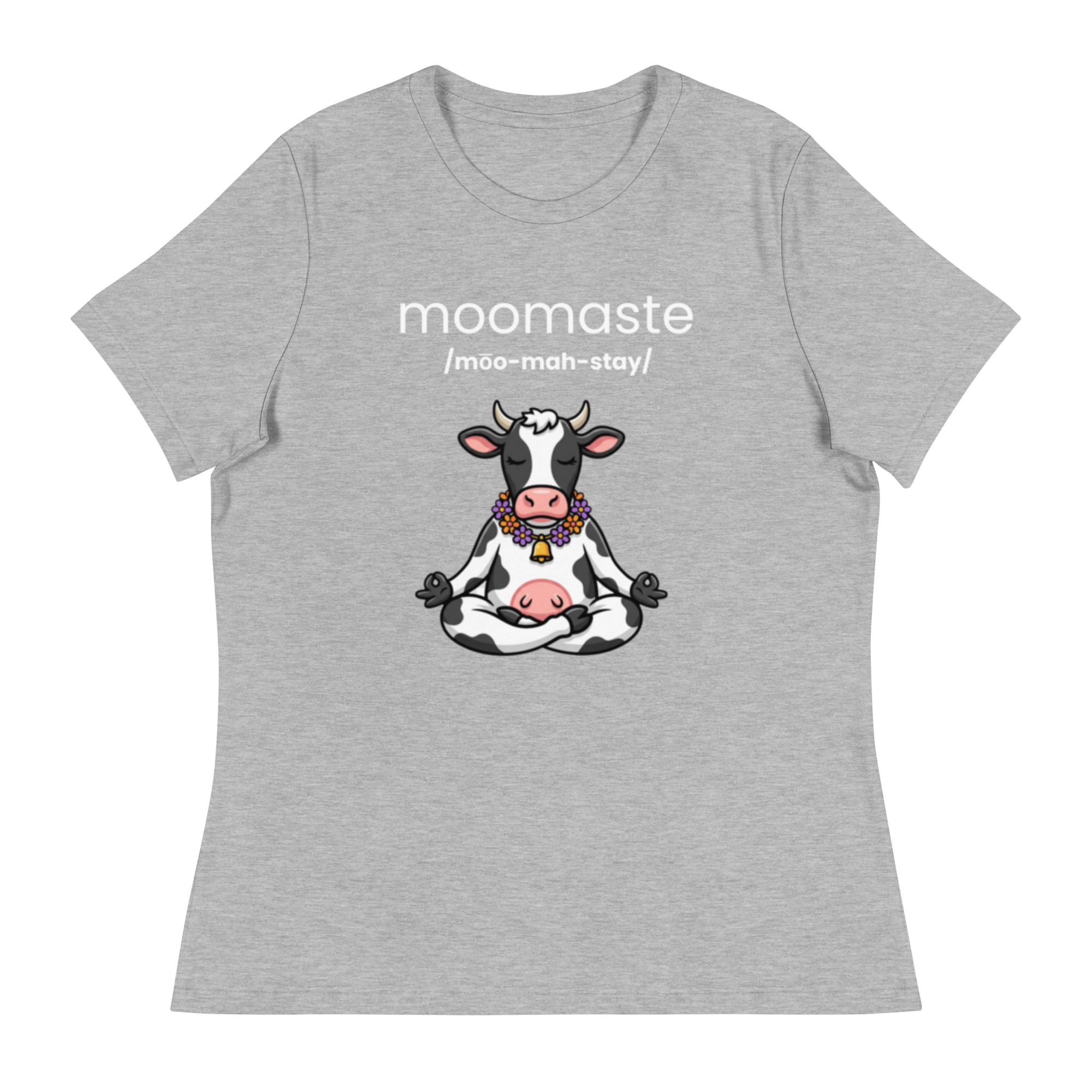 Moomaste Novelty Gift Yoga Inspired Cow Lovers - Women's Relaxed T-Shirt - Image 13