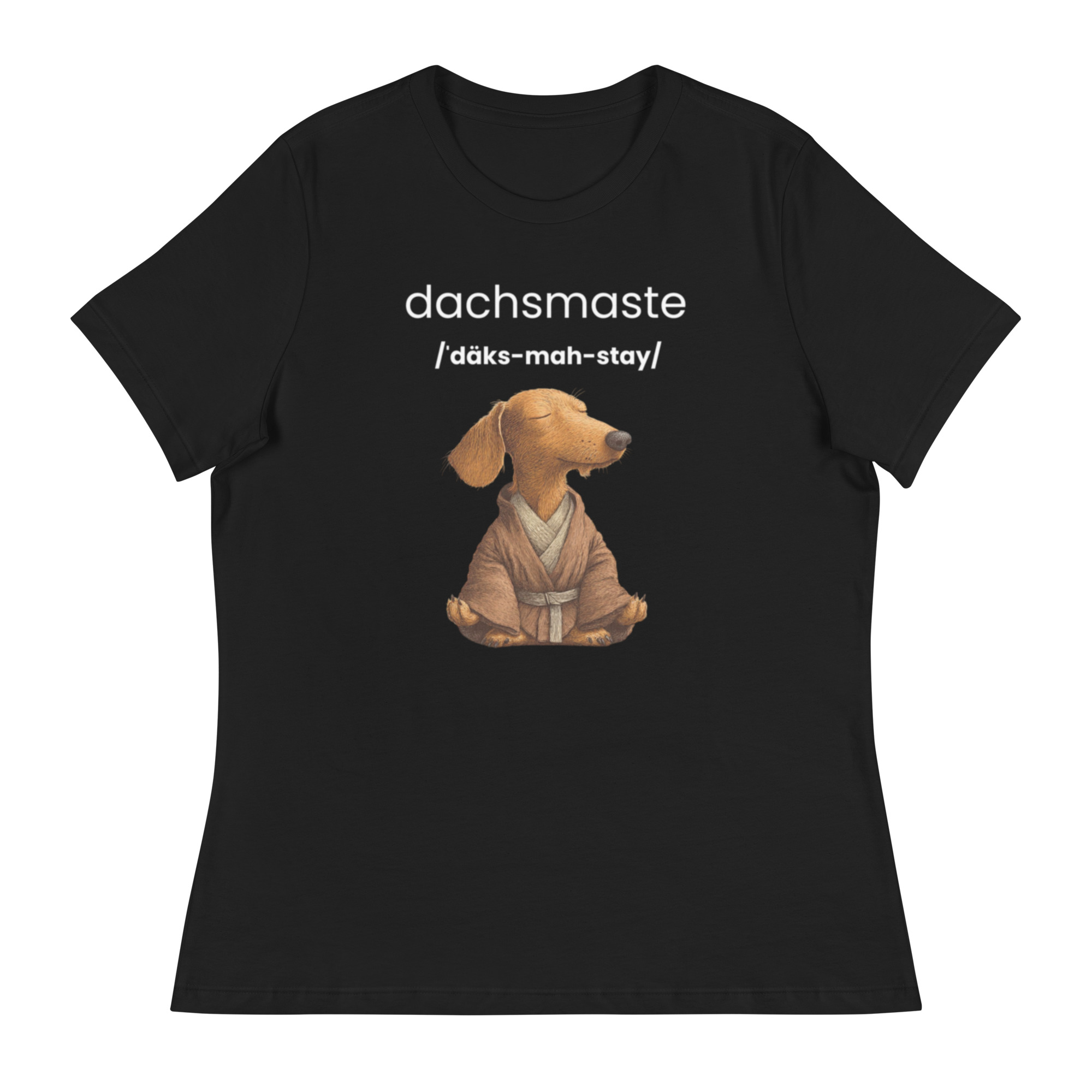 Dachsmaste Yoga Inspired - Women's Relaxed T-Shirt - Image 2