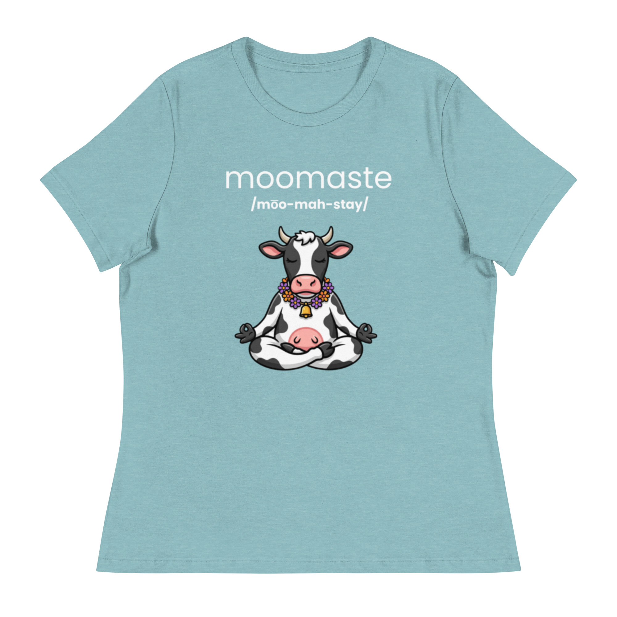 Moomaste Novelty Gift Yoga Inspired Cow Lovers - Women's Relaxed T-Shirt - Image 11