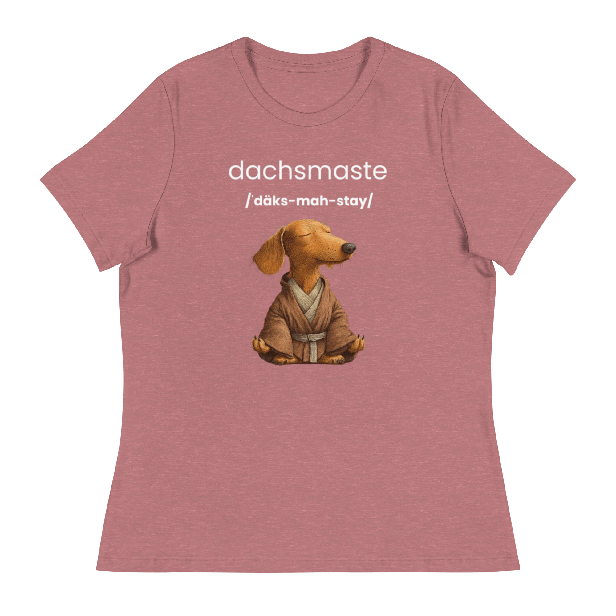 Dachsmaste Yoga Inspired - Women's Relaxed T-Shirt - Image 5