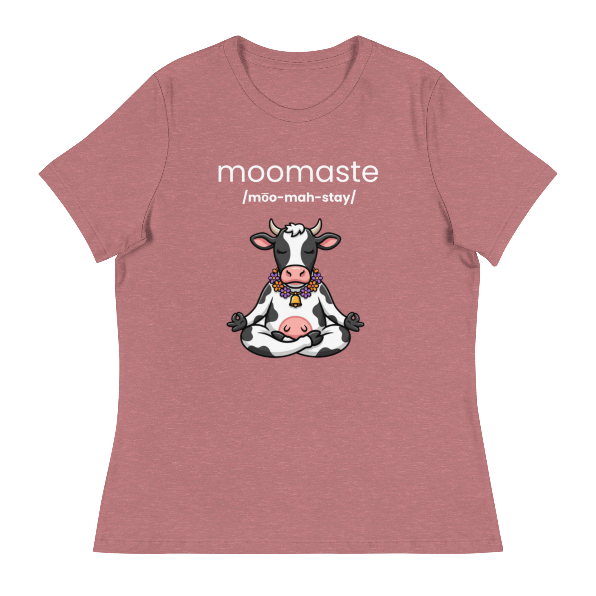 Moomaste Novelty Gift Yoga Inspired Cow Lovers - Women's Relaxed T-Shirt - Image 9