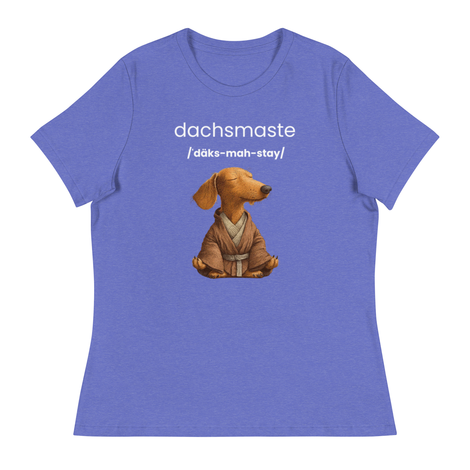 Dachsmaste Yoga Inspired - Women's Relaxed T-Shirt - Image 4