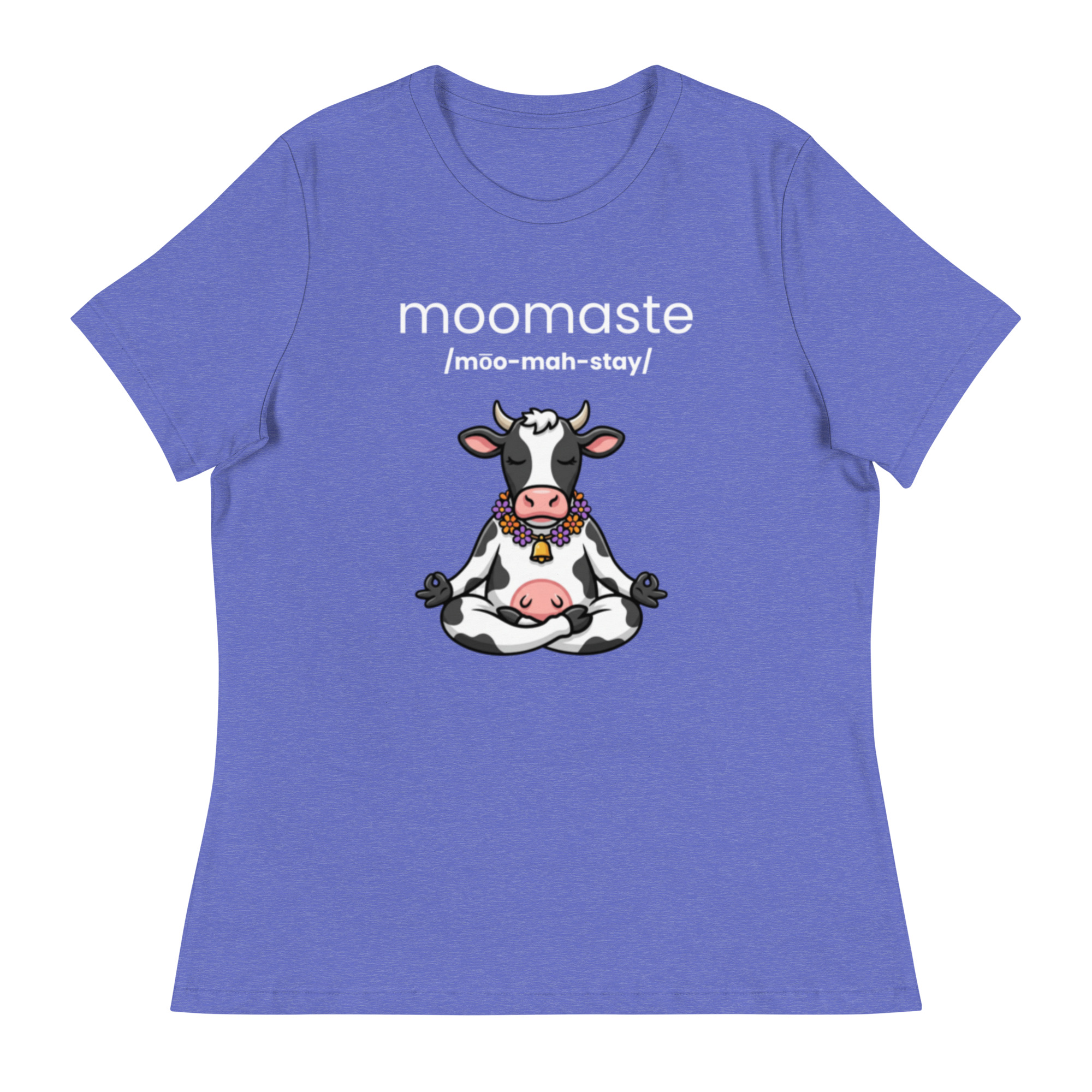 Moomaste Novelty Gift Yoga Inspired Cow Lovers - Women's Relaxed T-Shirt - Image 8