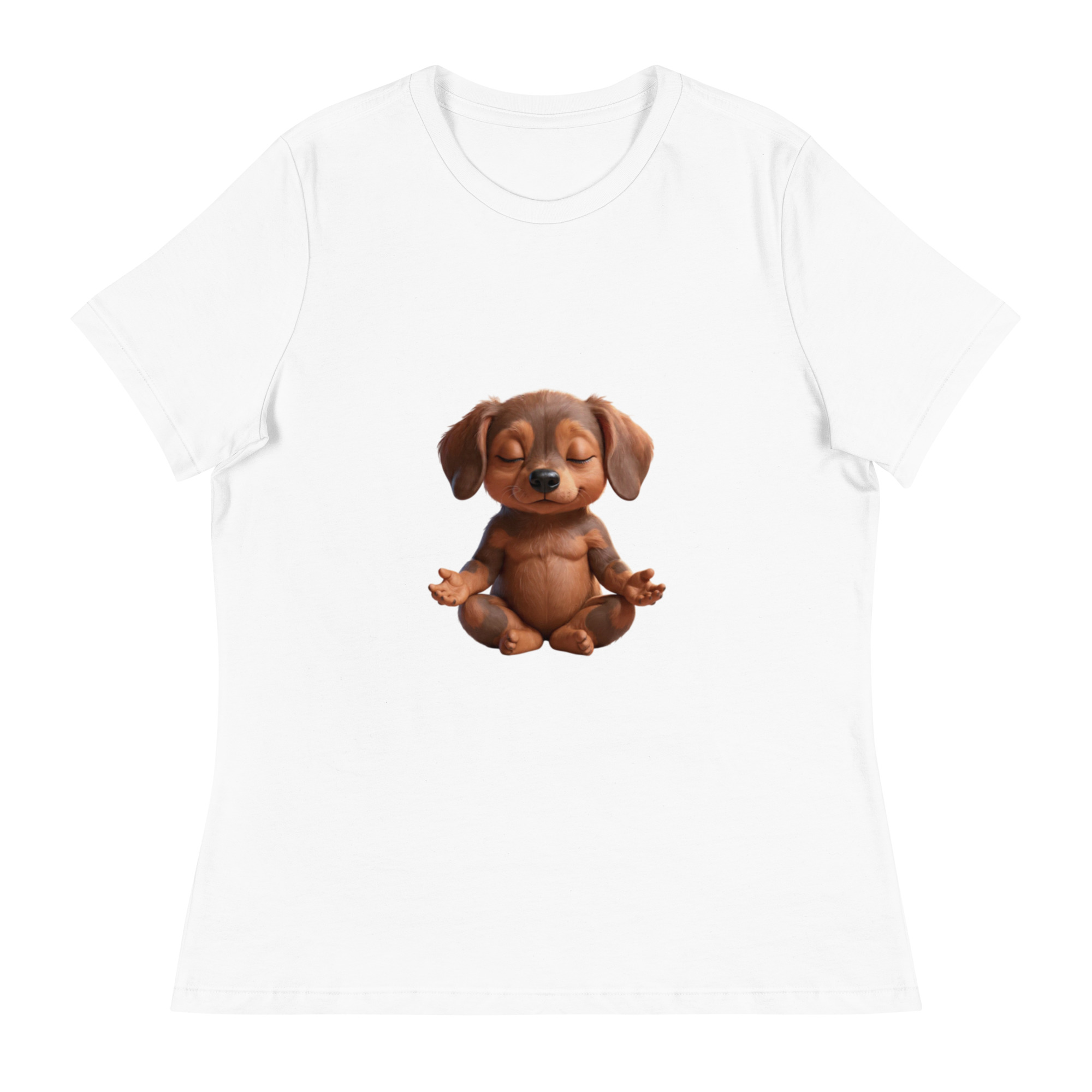 Pupmaste Novelty Gift Yoga Inspired Puppy Lover - Women's Relaxed T-Shirt - Image 17