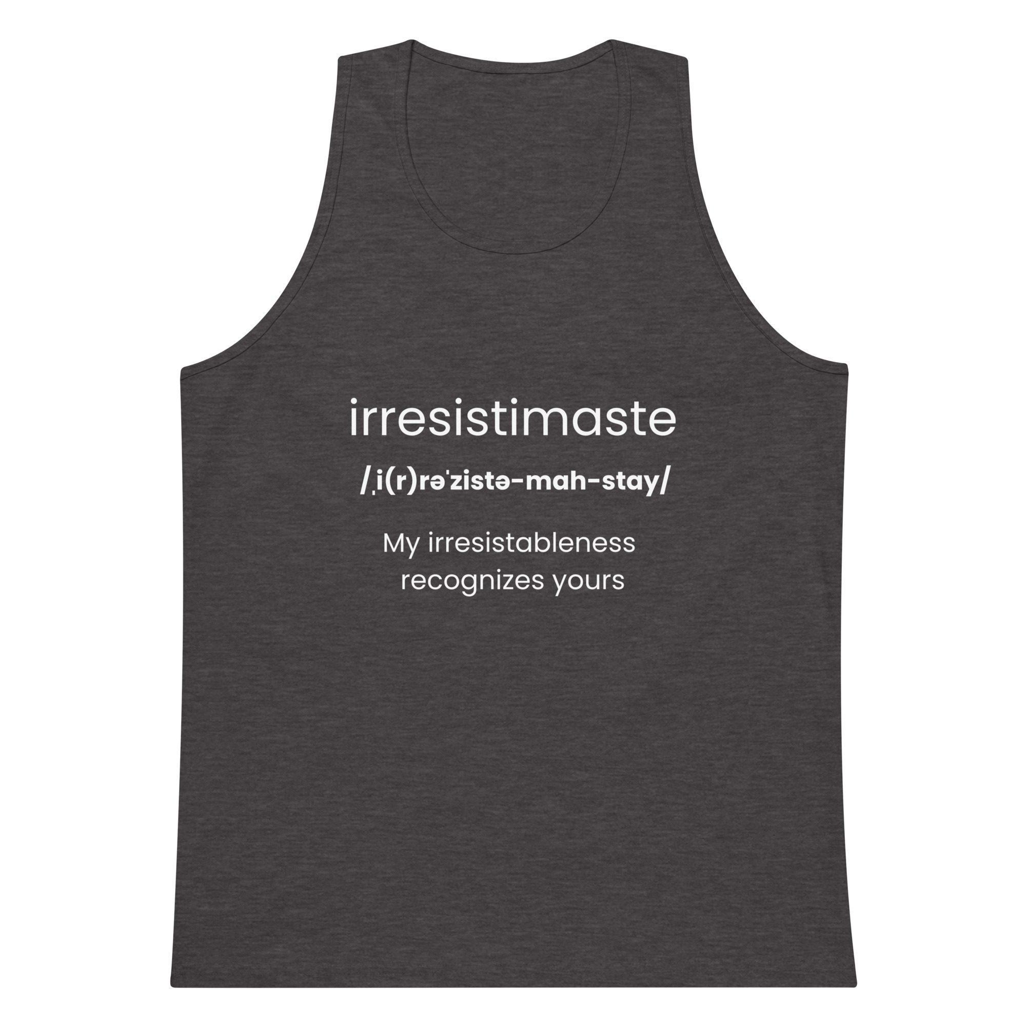 Irresistimaste - Irresistible Recognition Namaste Yoga Zen Inspired Men’s premium tank top - Image 5