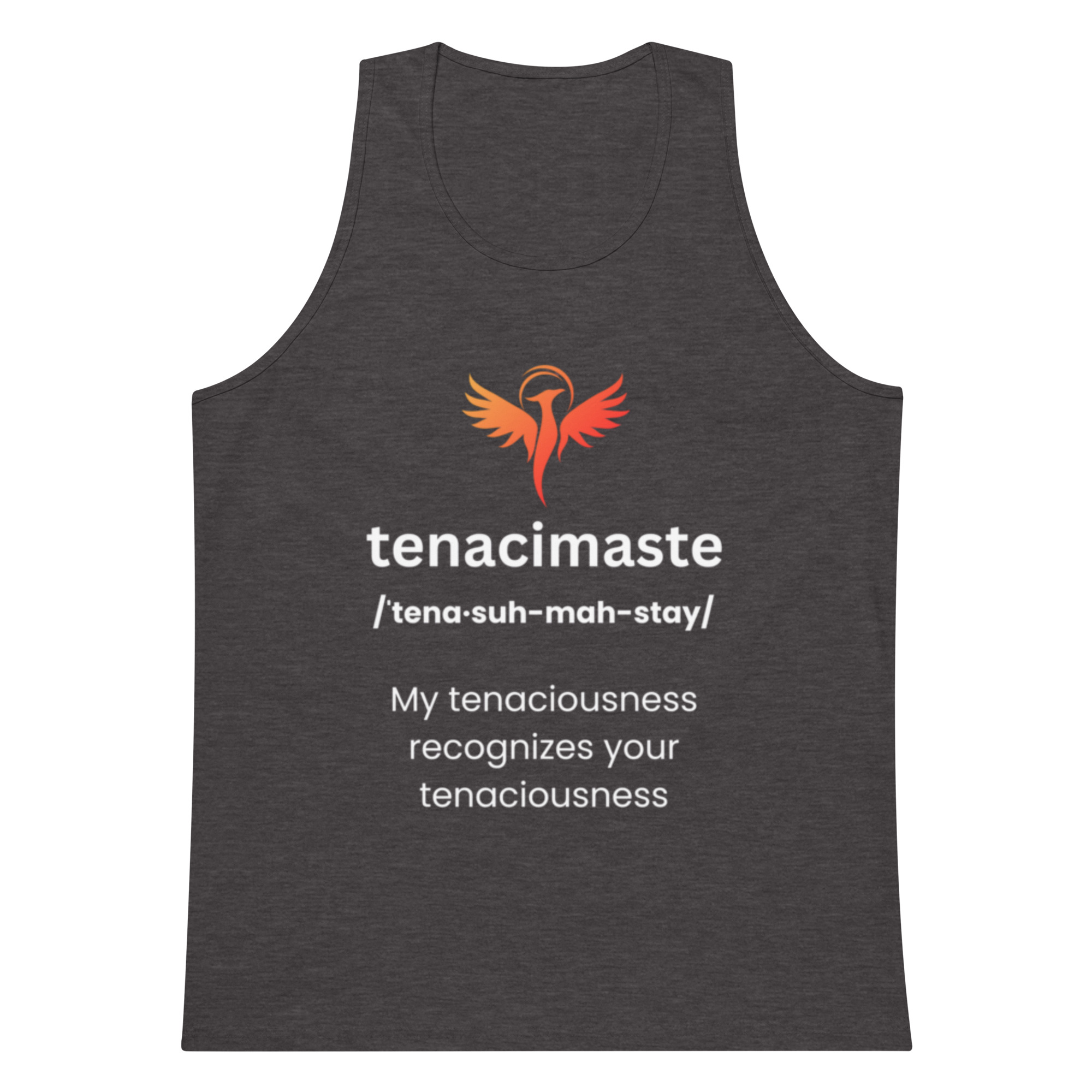 Tenacimaste - Tenacious Recognition! Namaste Yoga Zen Inspired Men’s premium tank top - Image 5