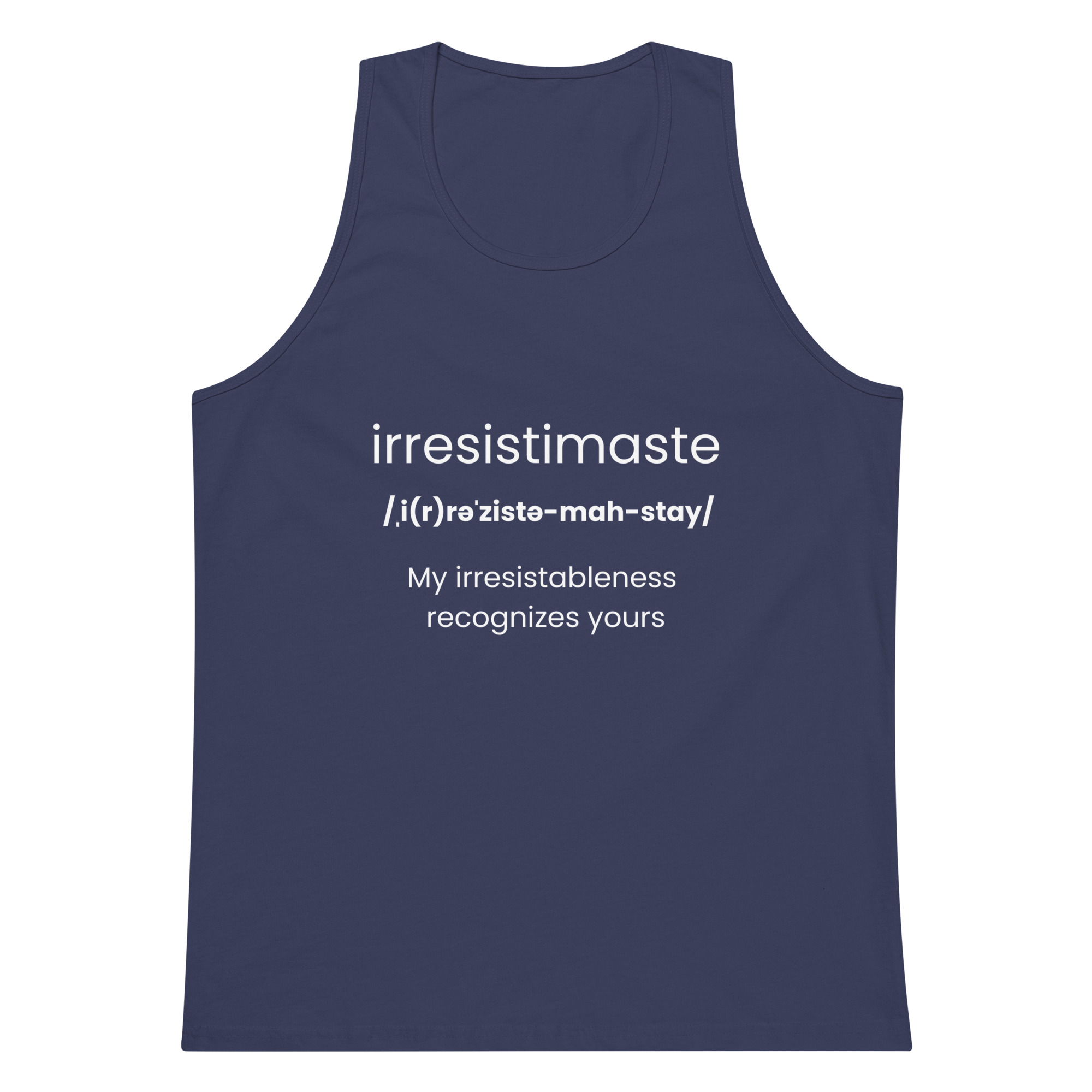 Irresistimaste - Irresistible Recognition Namaste Yoga Zen Inspired Men’s premium tank top - Image 6