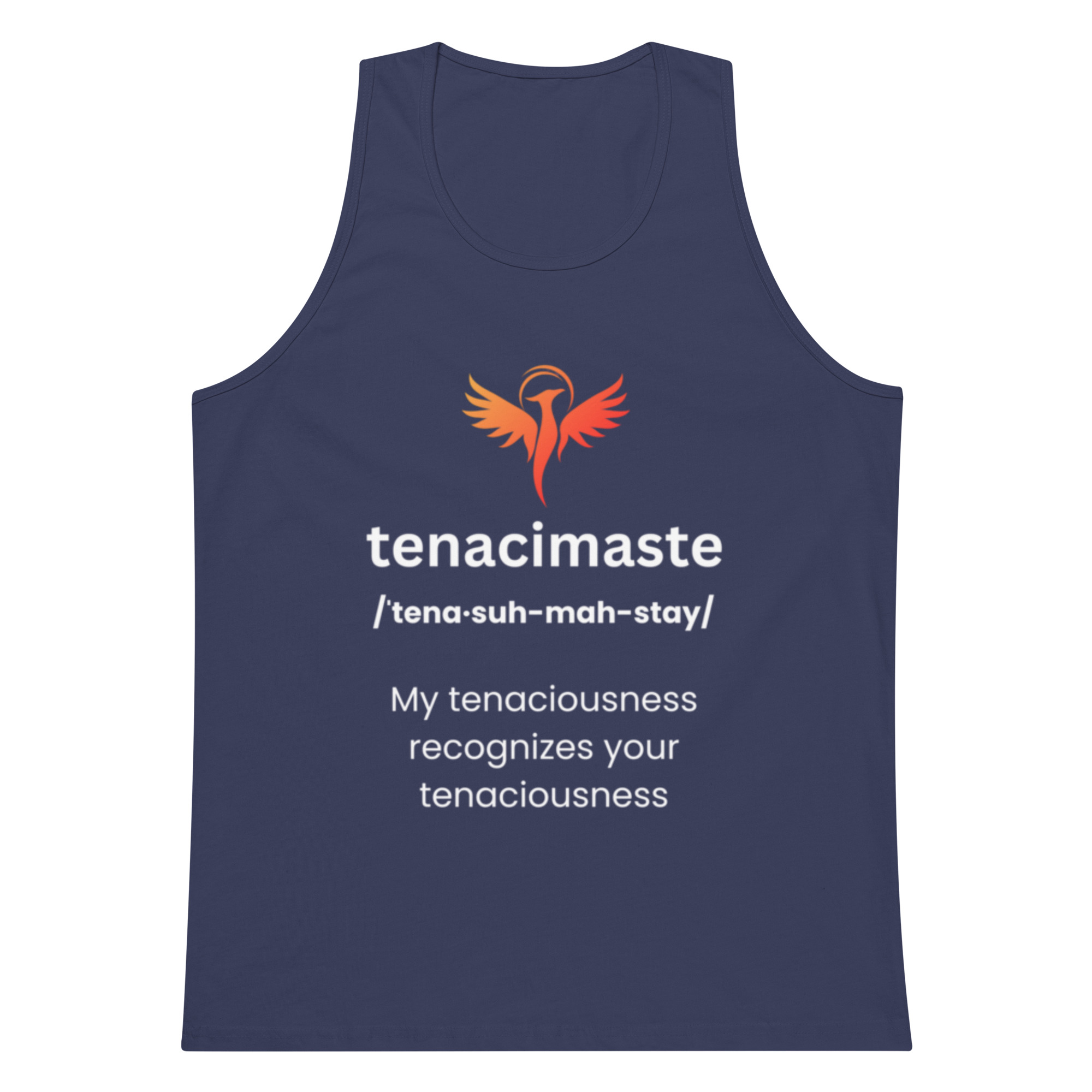 Tenacimaste - Tenacious Recognition! Namaste Yoga Zen Inspired Men’s premium tank top - Image 6