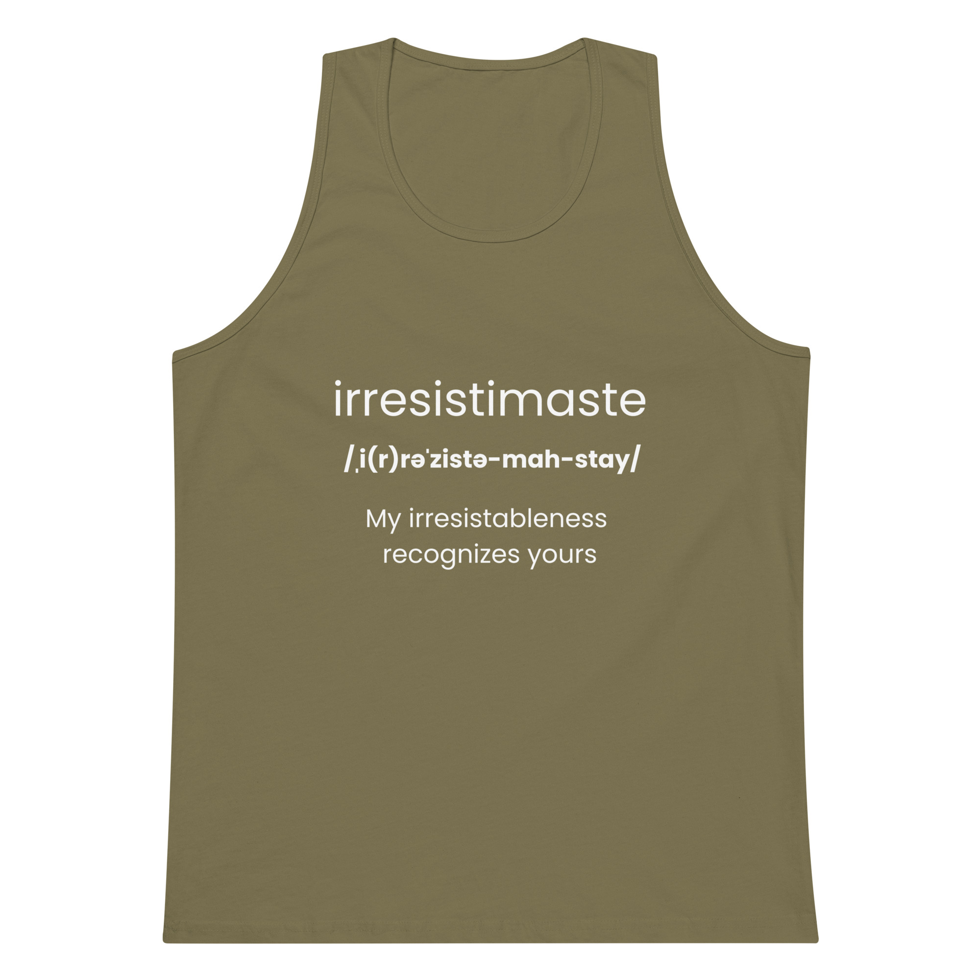Irresistimaste - Irresistible Recognition Namaste Yoga Zen Inspired Men’s premium tank top - Image 7