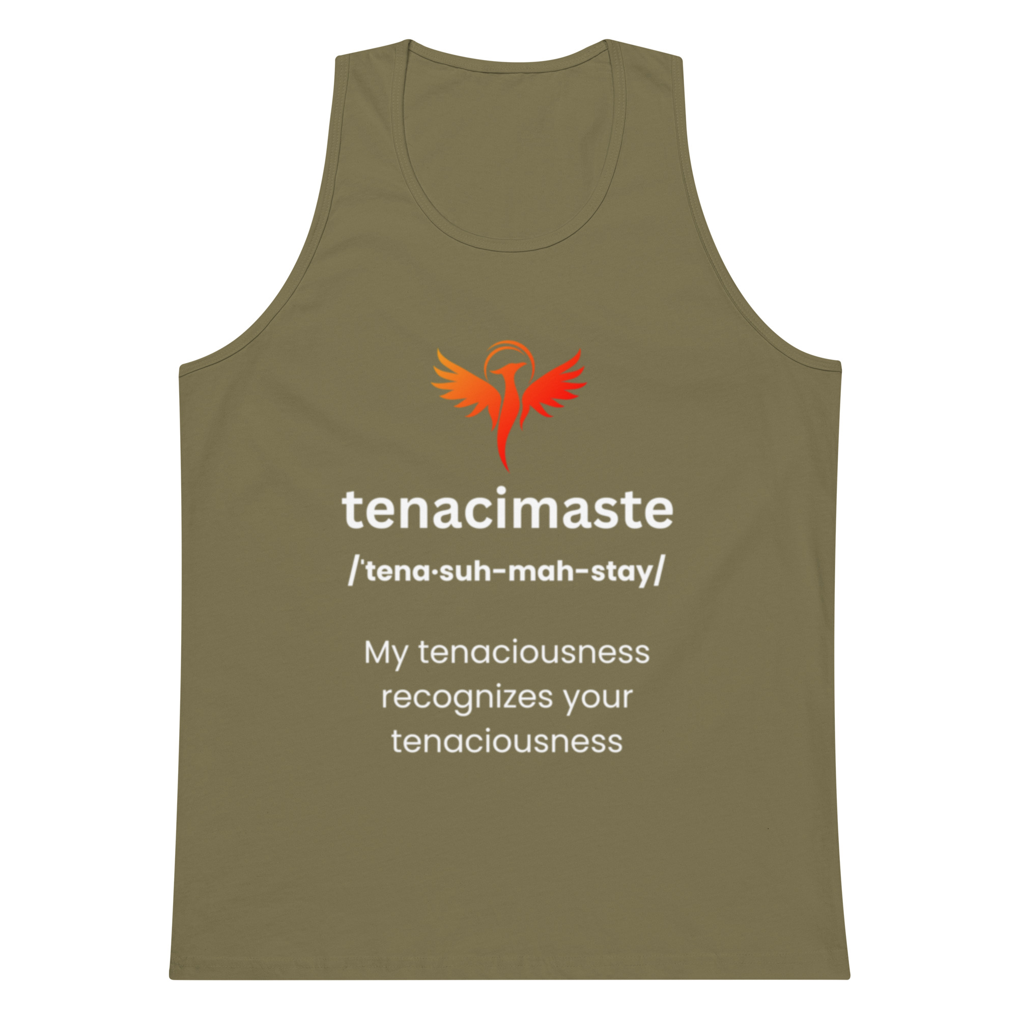 Tenacimaste - Tenacious Recognition! Namaste Yoga Zen Inspired Men’s premium tank top - Image 7