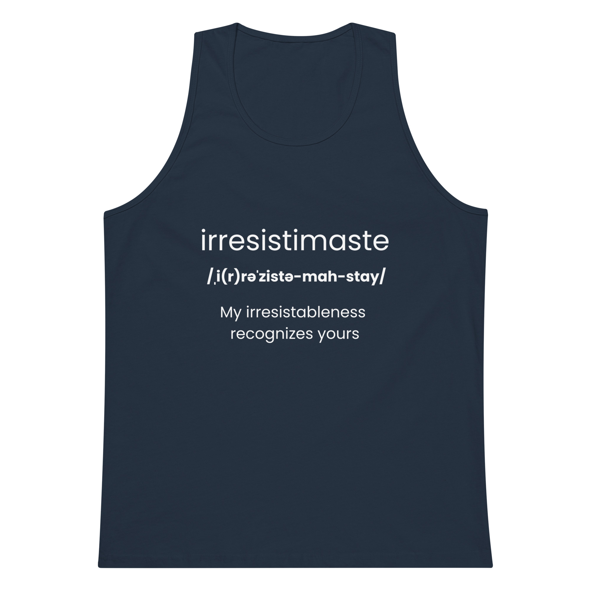 Irresistimaste - Irresistible Recognition Namaste Yoga Zen Inspired Men’s premium tank top - Image 4