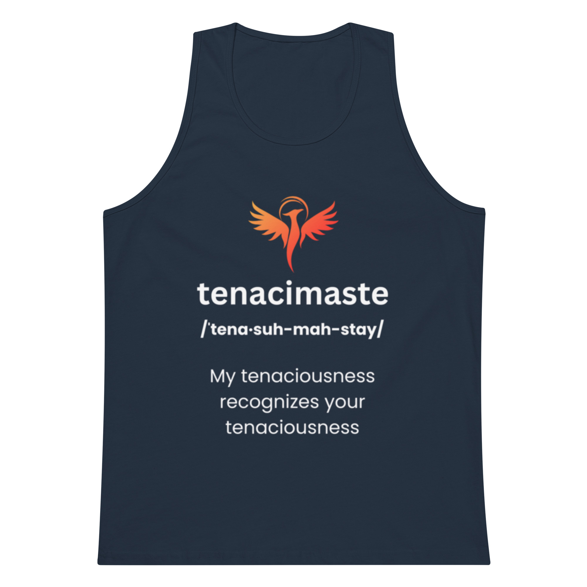 Tenacimaste - Tenacious Recognition! Namaste Yoga Zen Inspired Men’s premium tank top - Image 4