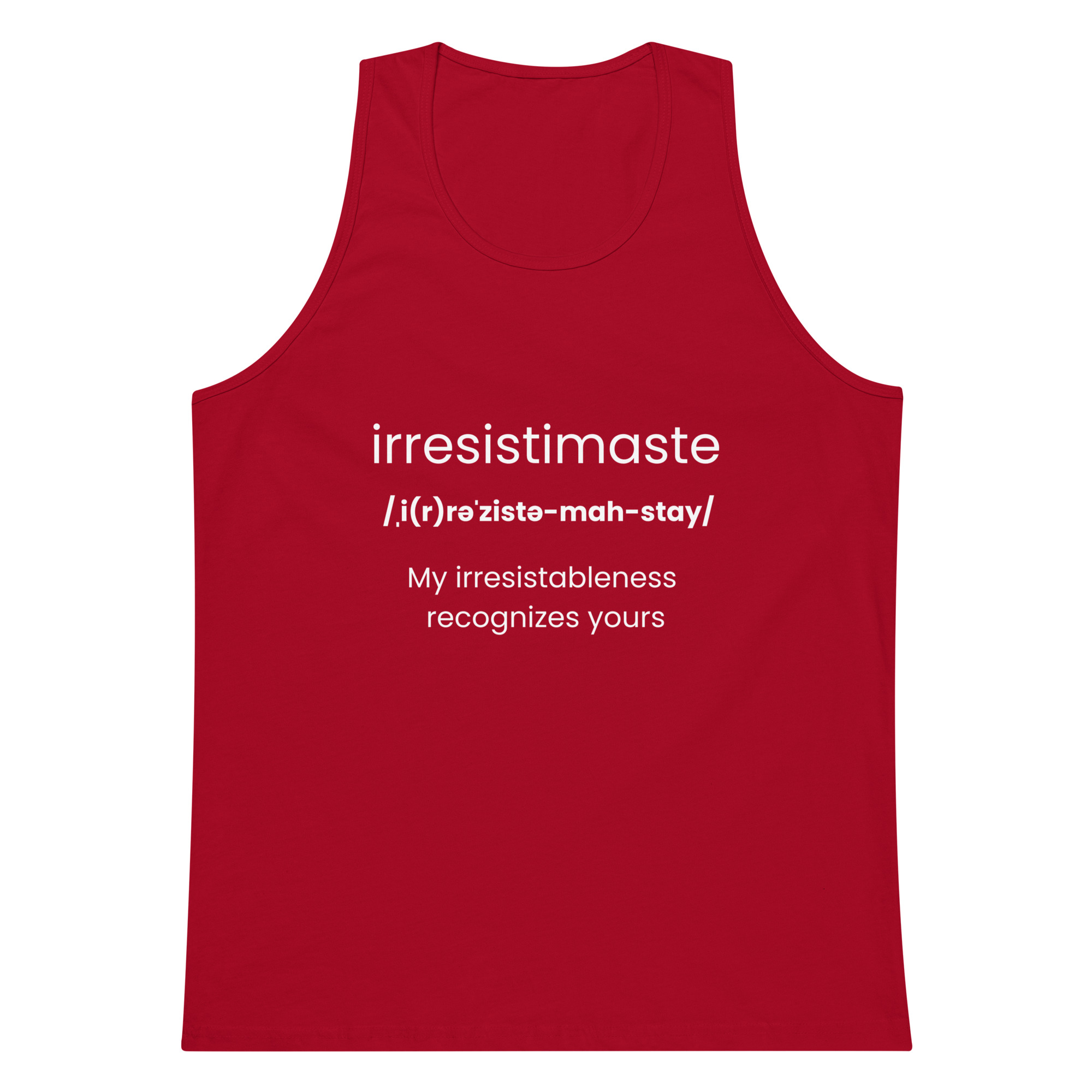 Irresistimaste - Irresistible Recognition Namaste Yoga Zen Inspired Men’s premium tank top - Image 3