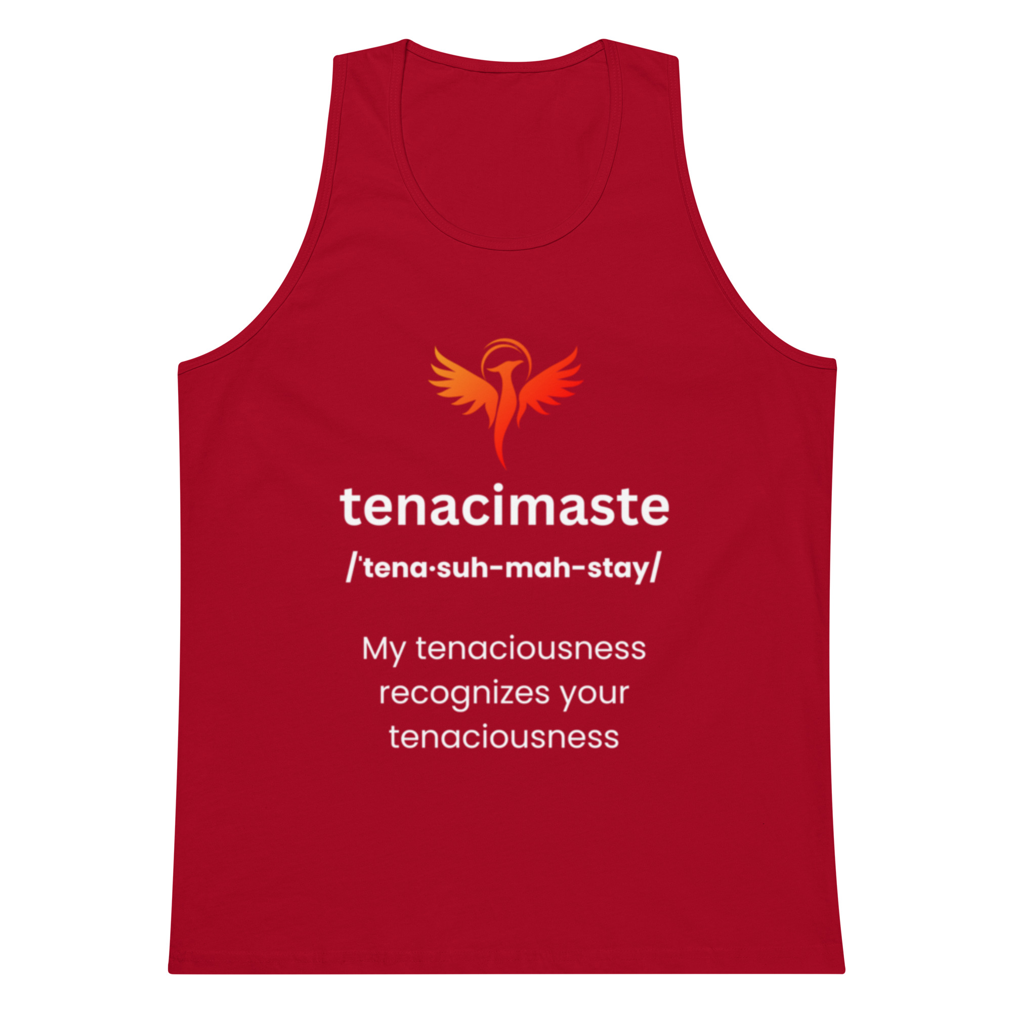 Tenacimaste - Tenacious Recognition! Namaste Yoga Zen Inspired Men’s premium tank top - Image 3