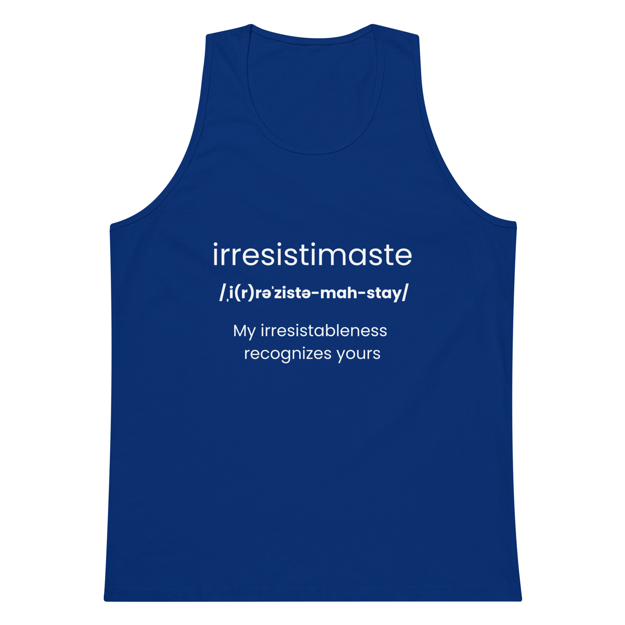 Irresistimaste - Irresistible Recognition Namaste Yoga Zen Inspired Men’s premium tank top - Image 2