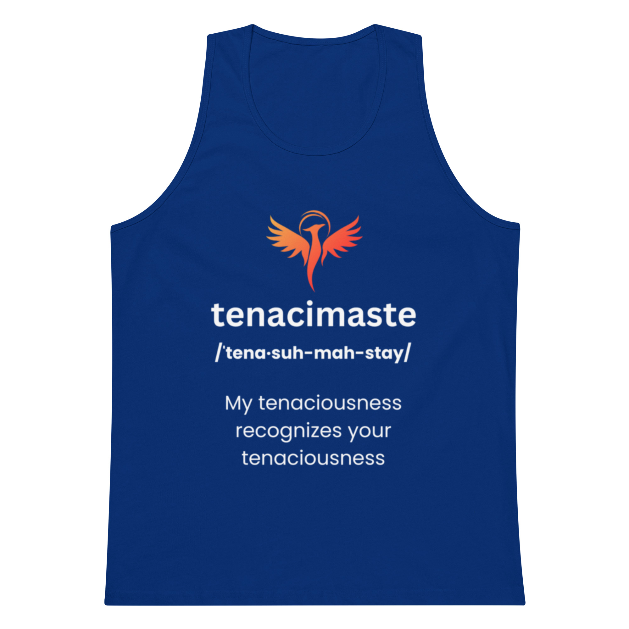 Tenacimaste - Tenacious Recognition! Namaste Yoga Zen Inspired Men’s premium tank top - Image 2
