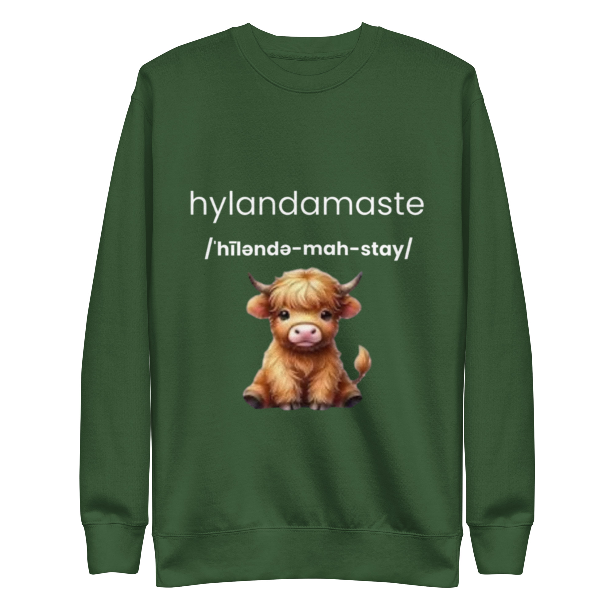 Hylandamaste - Hyland Cow Lovers - Namaste Yoga Zen Inspired Unisex Premium Sweatshirt - Image 7