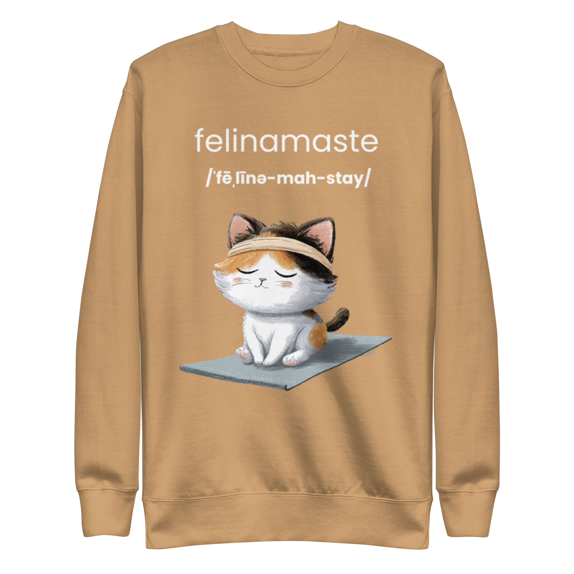 Feline Namaste - Cat Lovers Namaste Yoga Zen Inspired Unisex Premium Sweatshirt - Image 12