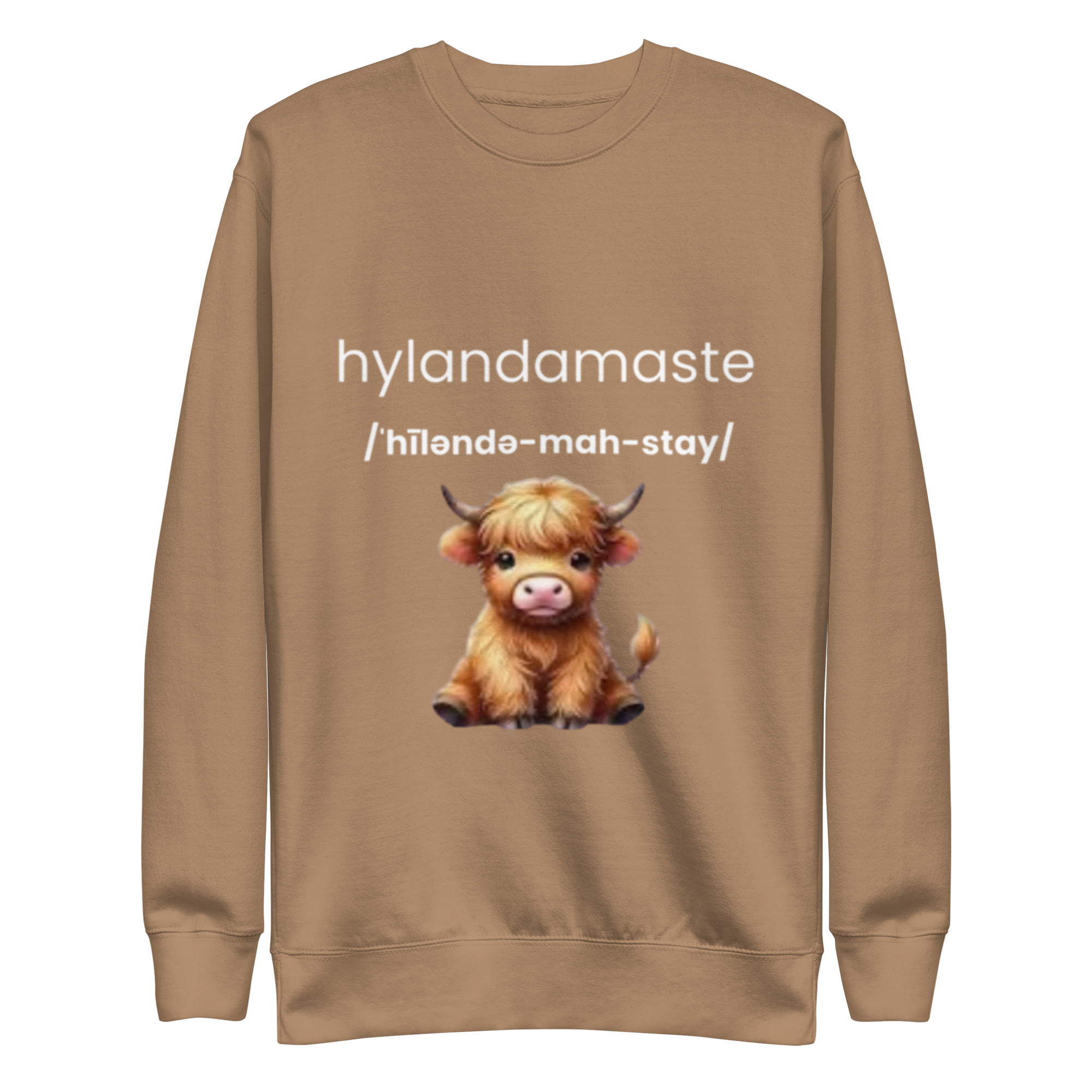 Hylandamaste - Hyland Cow Lovers - Namaste Yoga Zen Inspired Unisex Premium Sweatshirt - Image 10