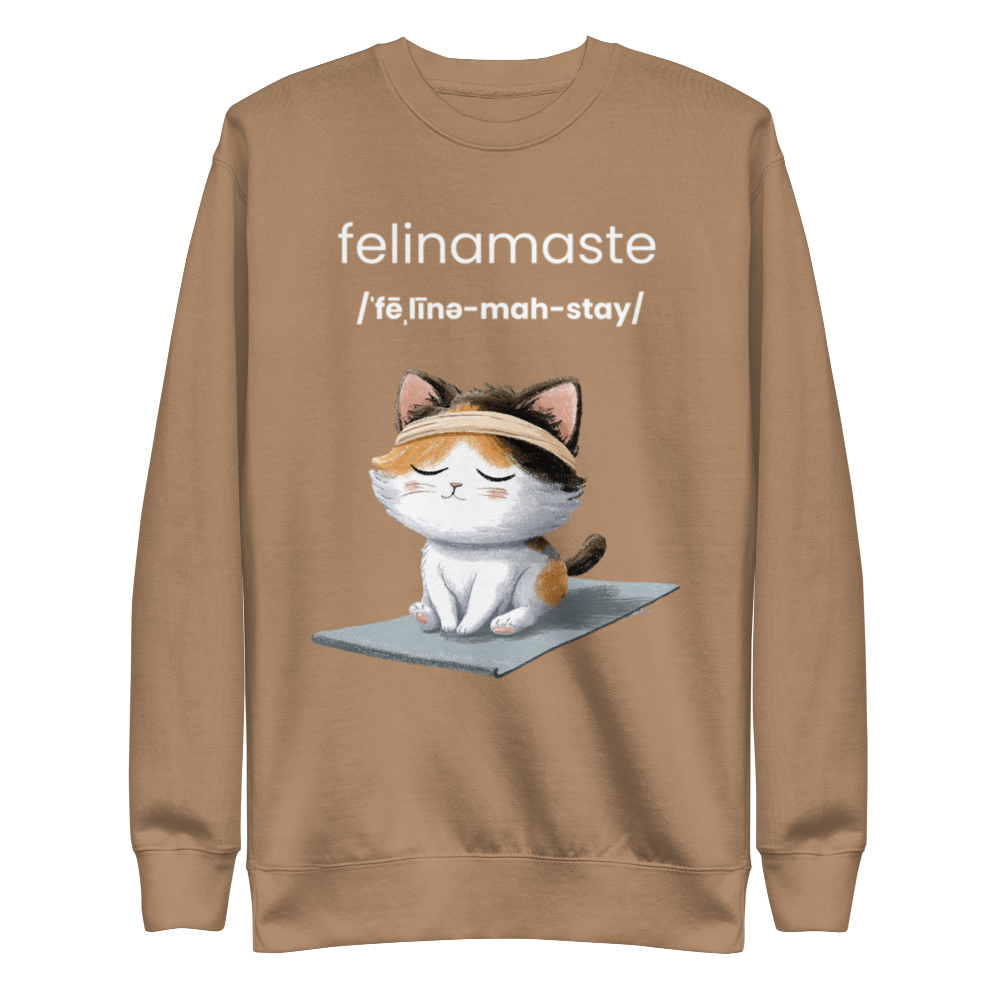 Feline Namaste - Cat Lovers Namaste Yoga Zen Inspired Unisex Premium Sweatshirt - Image 10