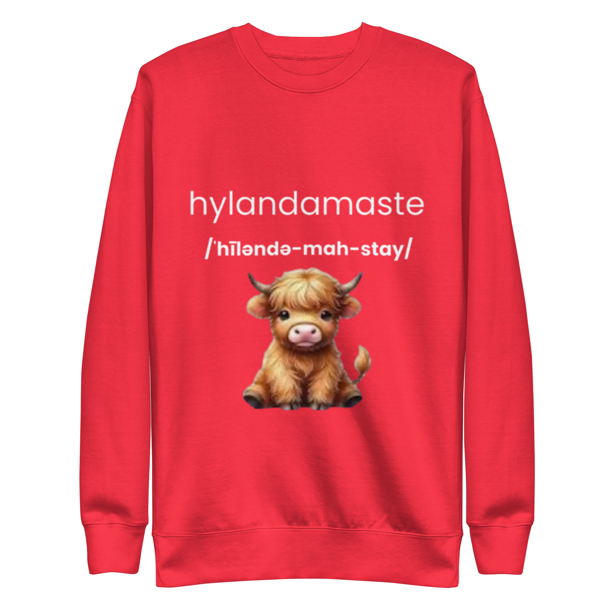 Hylandamaste - Hyland Cow Lovers - Namaste Yoga Zen Inspired Unisex Premium Sweatshirt - Image 8