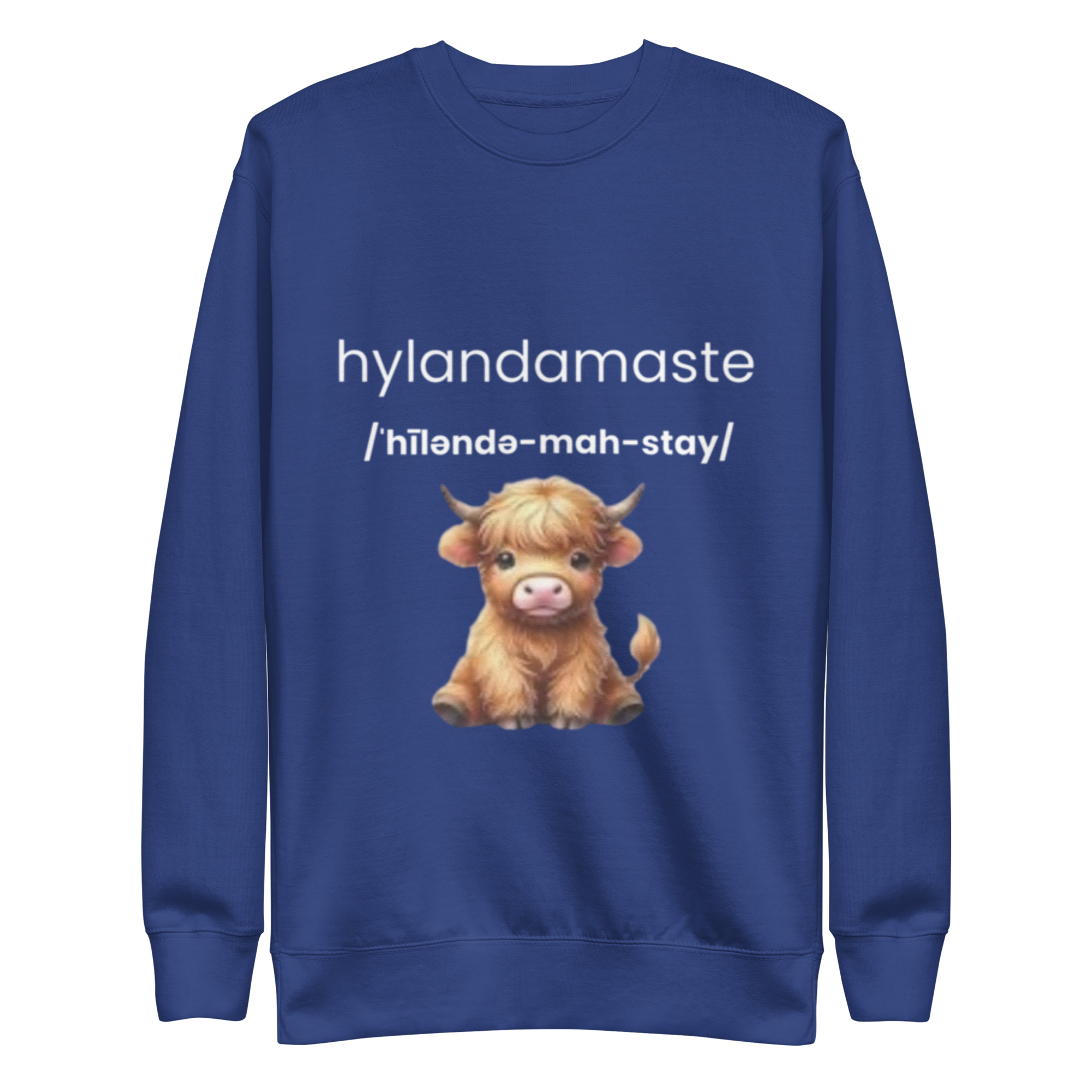 Hylandamaste - Hyland Cow Lovers - Namaste Yoga Zen Inspired Unisex Premium Sweatshirt - Image 5
