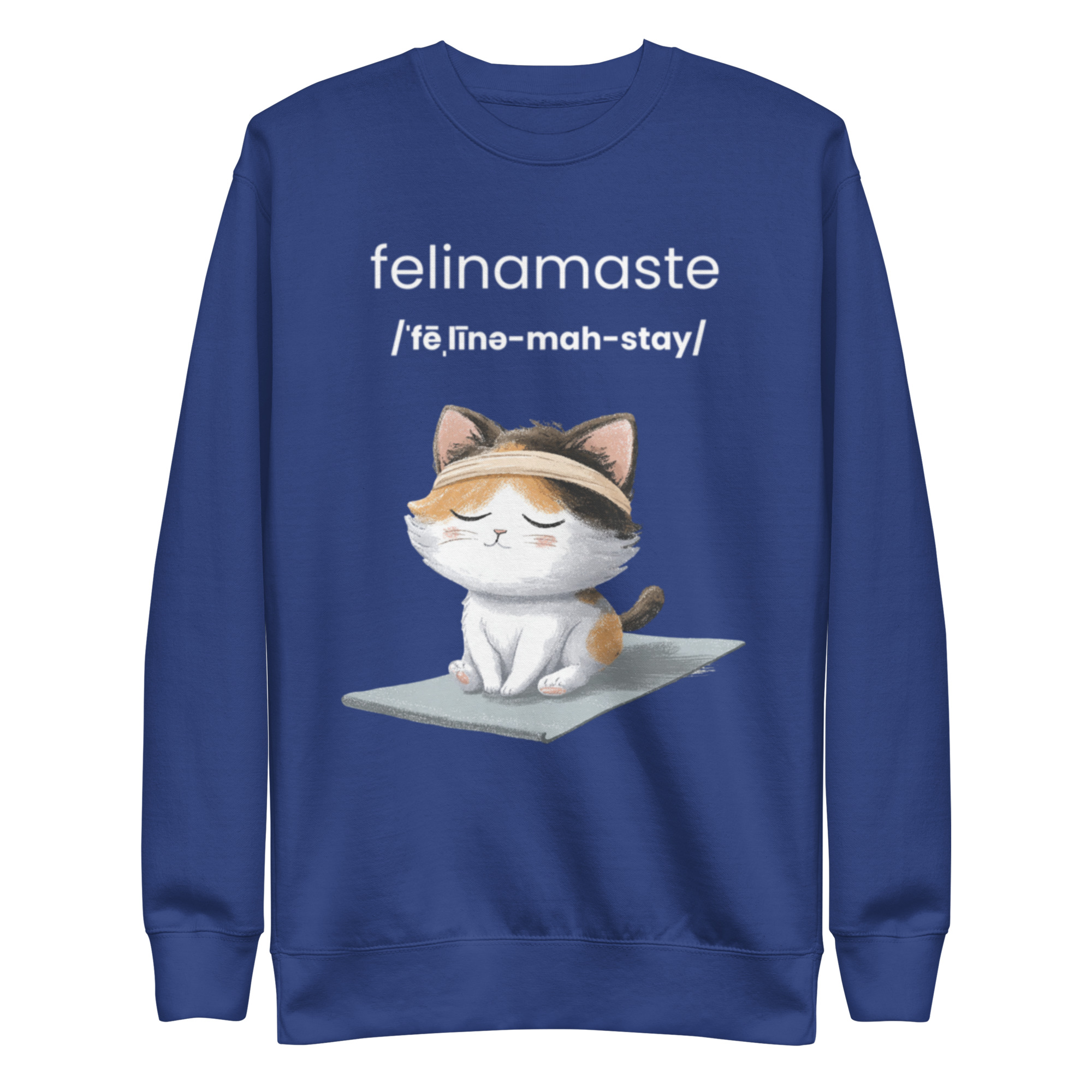 Feline Namaste - Cat Lovers Namaste Yoga Zen Inspired Unisex Premium Sweatshirt - Image 5
