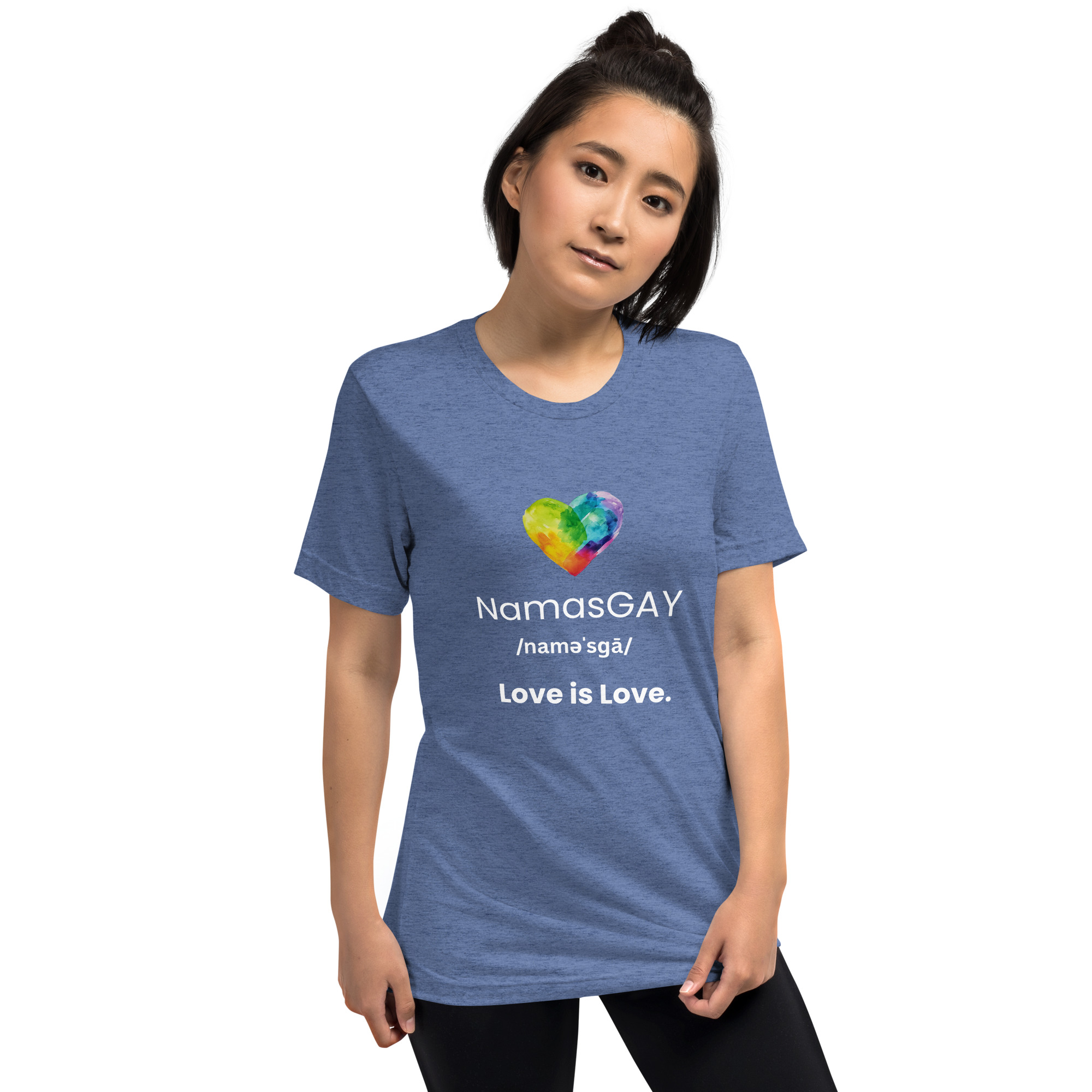 NamasGay! Love is Love. Namaste Yoga Zen Inspired LGBTQ Short sleeve t-shirt - Image 13