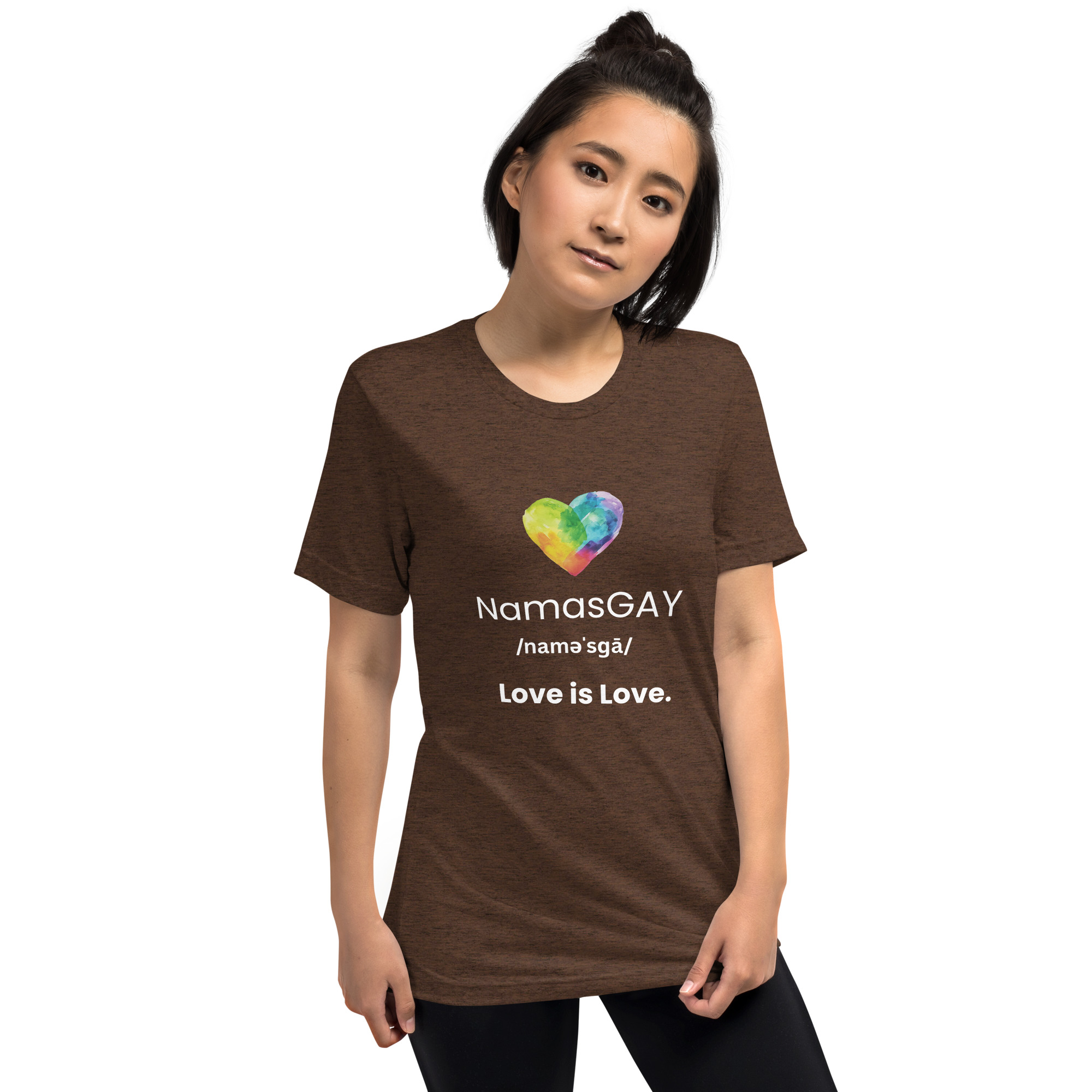 NamasGay! Love is Love. Namaste Yoga Zen Inspired LGBTQ Short sleeve t-shirt - Image 4