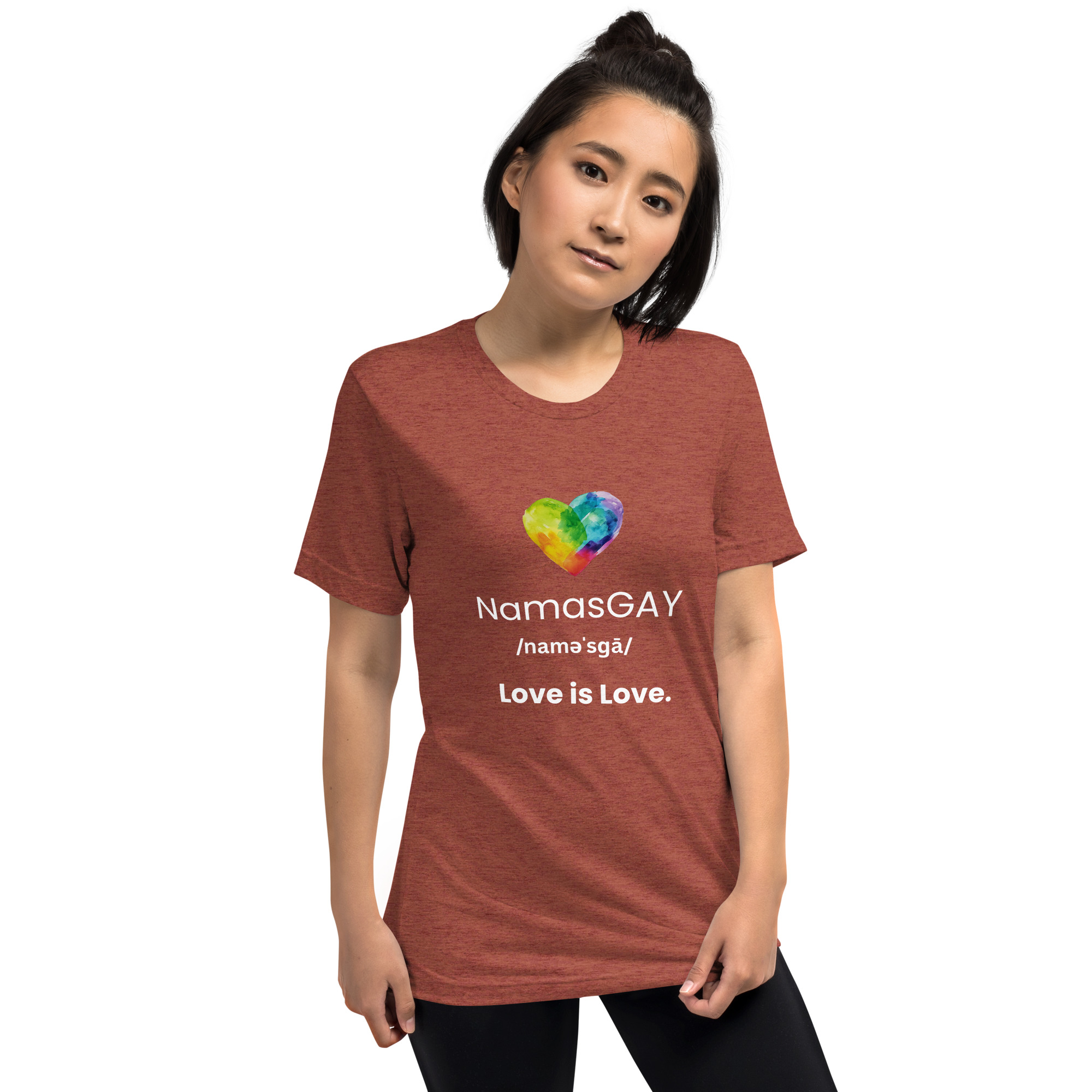NamasGay! Love is Love. Namaste Yoga Zen Inspired LGBTQ Short sleeve t-shirt - Image 10
