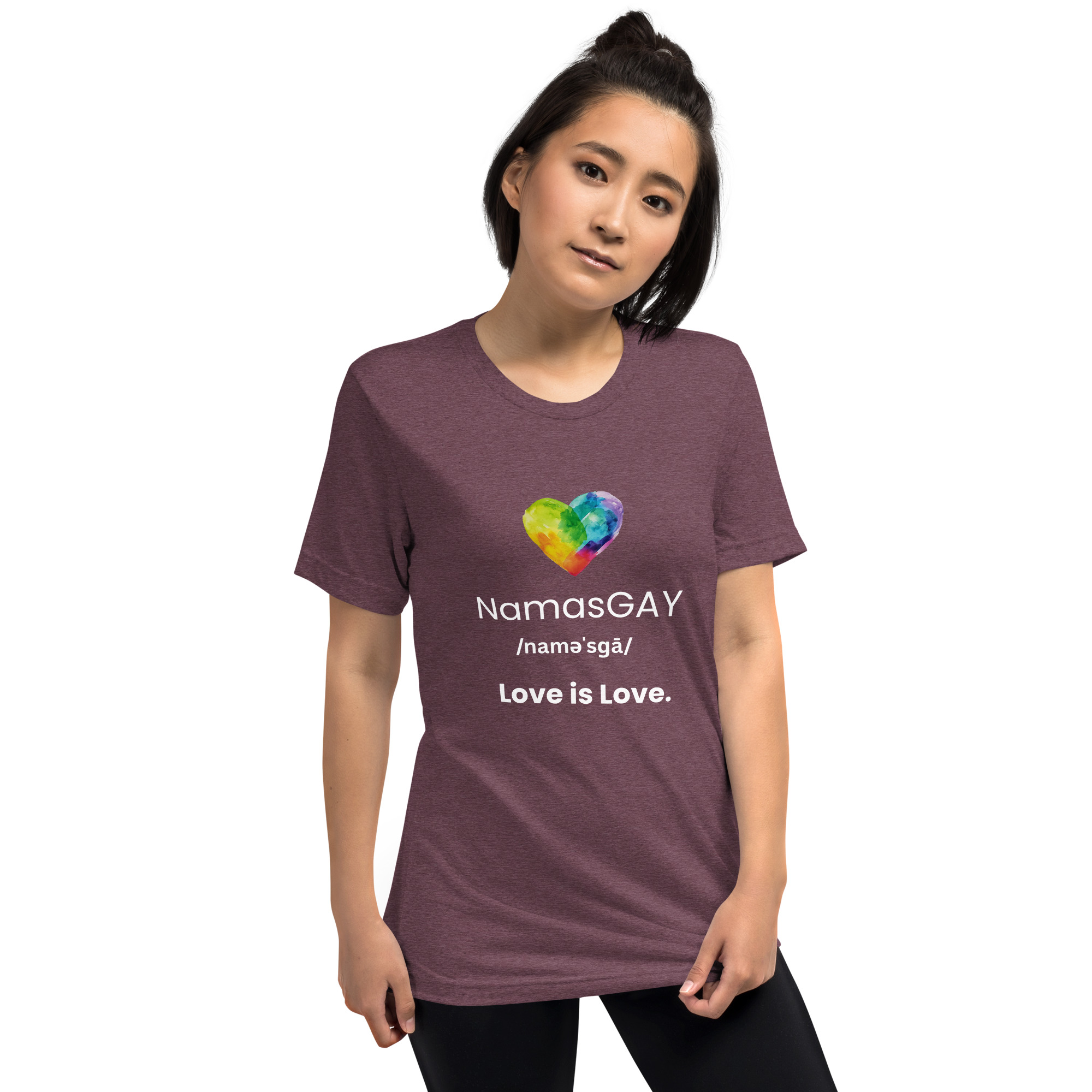 NamasGay! Love is Love. Namaste Yoga Zen Inspired LGBTQ Short sleeve t-shirt - Image 8