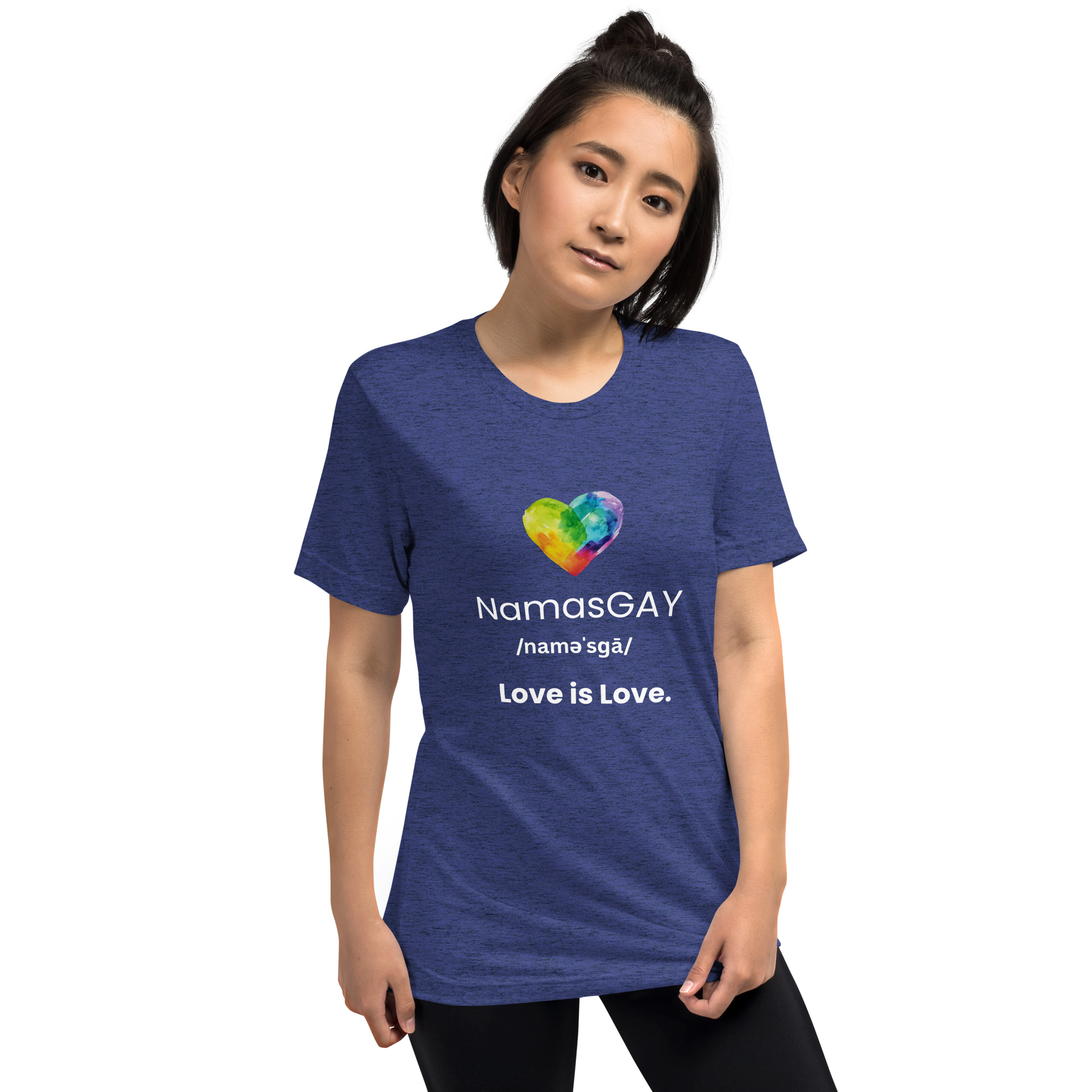 NamasGay! Love is Love. Namaste Yoga Zen Inspired LGBTQ Short sleeve t-shirt - Image 6