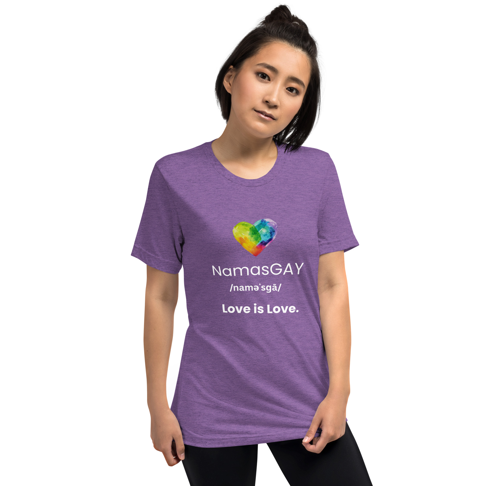 NamasGay! Love is Love. Namaste Yoga Zen Inspired LGBTQ Short sleeve t-shirt - Image 11