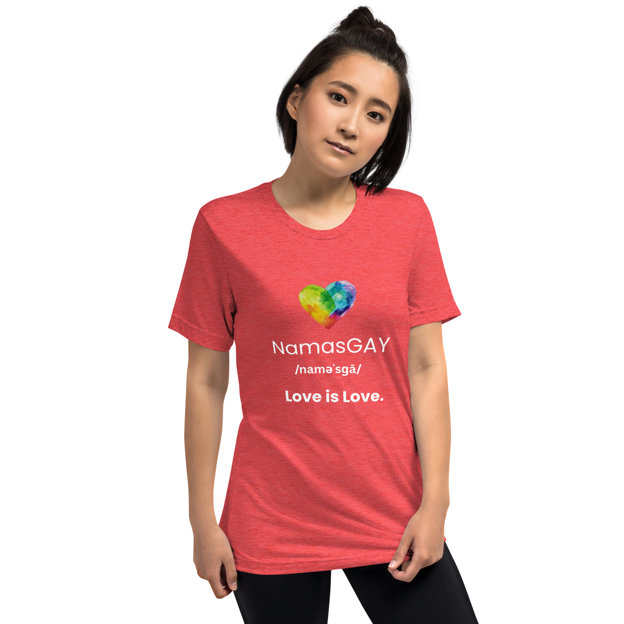 NamasGay! Love is Love. Namaste Yoga Zen Inspired LGBTQ Short sleeve t-shirt - Image 12