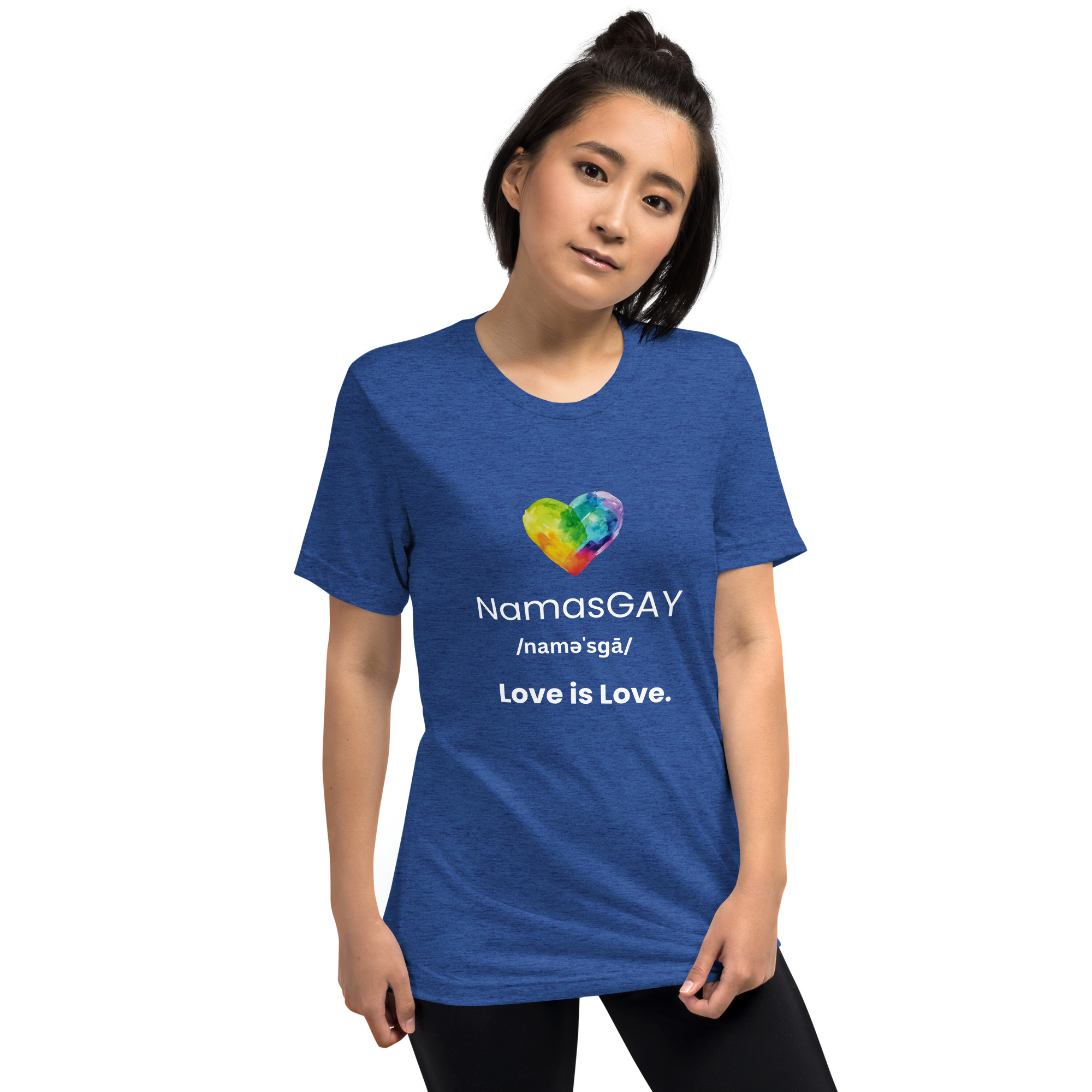 NamasGay! Love is Love. Namaste Yoga Zen Inspired LGBTQ Short sleeve t-shirt - Image 5