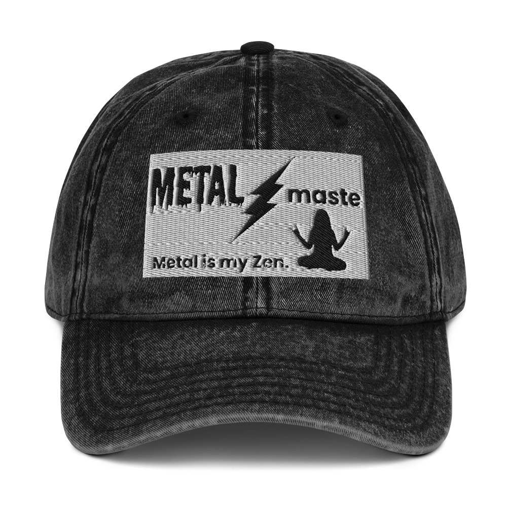 Heavy Metal Rock N Roll Inspired - Yoga Inspired - Zen Vintage Cotton Twill Cap