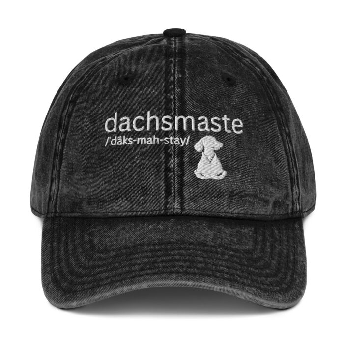 Dachsmaste - Dachsund Dog Lovers Namaste Yoga Zen Inspired Vintage Cotton Twill Cap