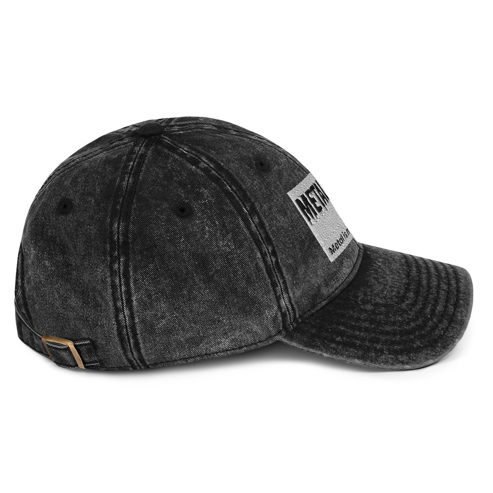 Heavy Metal Rock N Roll Inspired - Yoga Zen Vintage Cotton Twill Cap - Image 4