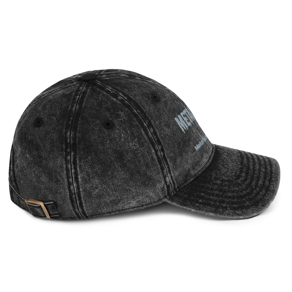 Heavy Metal Rock N Roll Inspired - Yoga Zen Vintage Cotton Twill Cap - Image 4