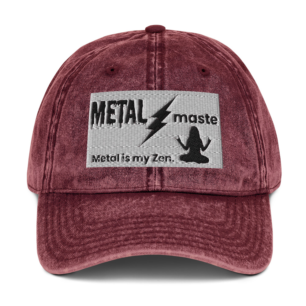 Heavy Metal Rock N Roll Inspired - Yoga Inspired - Zen Vintage Cotton Twill Cap - Image 9