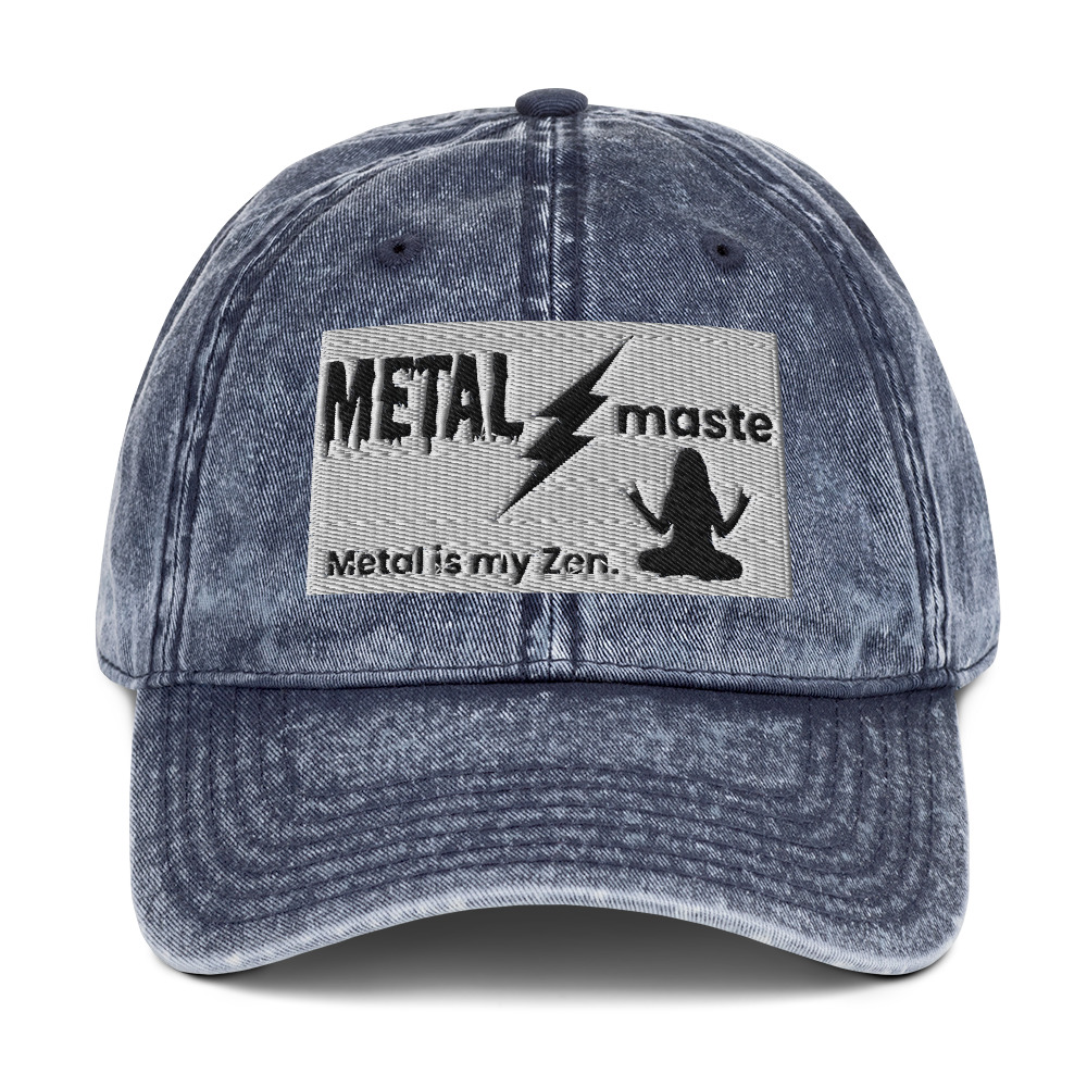 Heavy Metal Rock N Roll Inspired - Yoga Inspired - Zen Vintage Cotton Twill Cap - Image 5