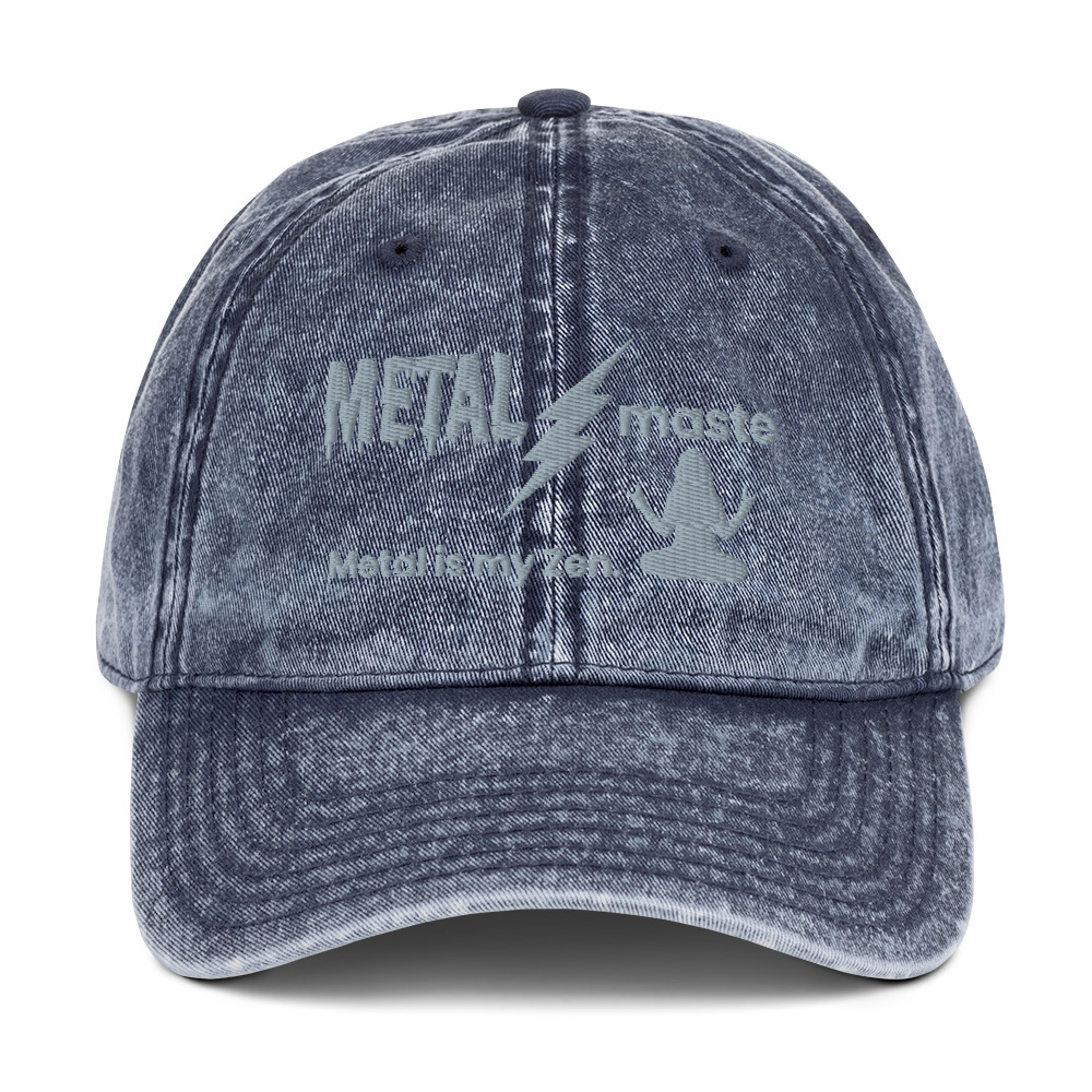 Heavy Metal Rock N Roll Inspired - Yoga Zen Vintage Cotton Twill Cap - Image 5