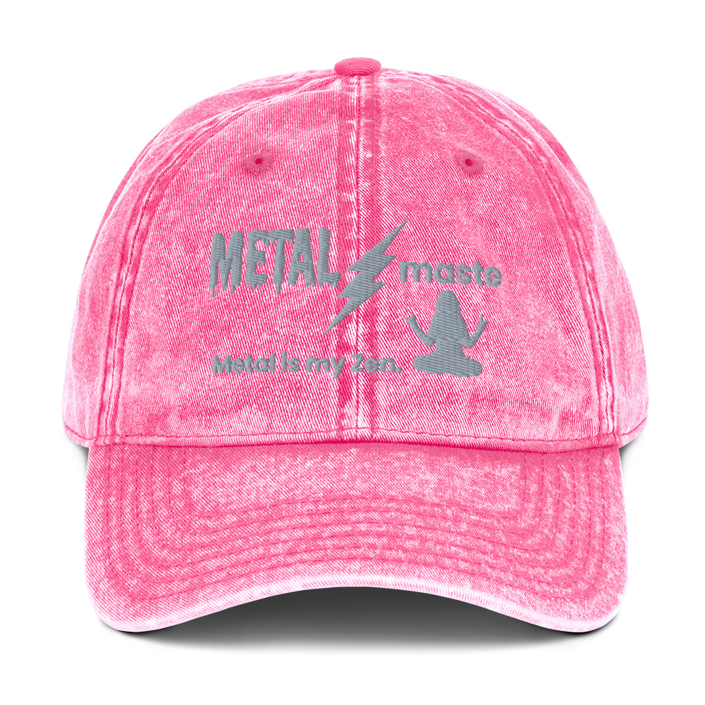 Heavy Metal Rock N Roll Inspired - Yoga Zen Vintage Cotton Twill Cap - Image 17
