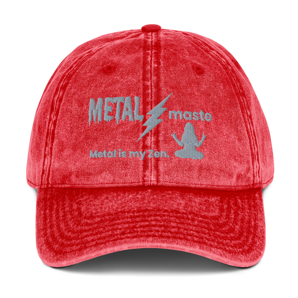 Heavy Metal Rock N Roll Inspired - Yoga Zen Vintage Cotton Twill Cap - Image 13