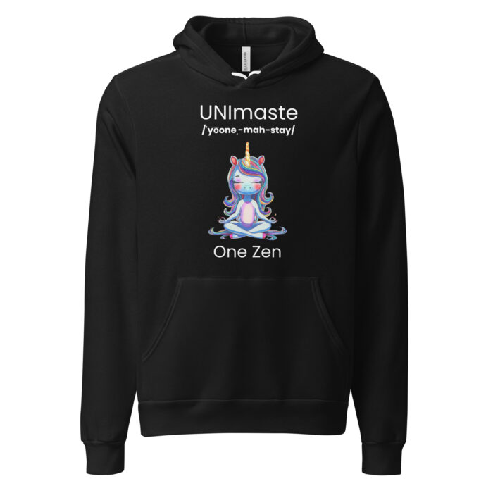 Unimaste! Unicorn Lovers, One Zen, Namaste Yoga Zen Inspired – Unisex hoodie